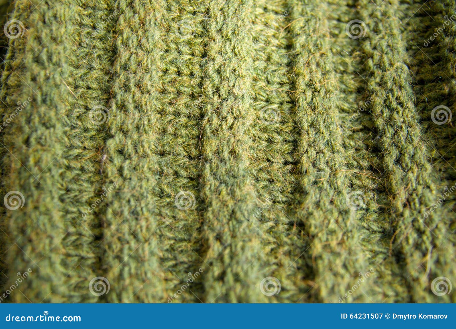 Woolen Texture Background, Knitted Wool Fabric, Green Hairy Fluff Stock