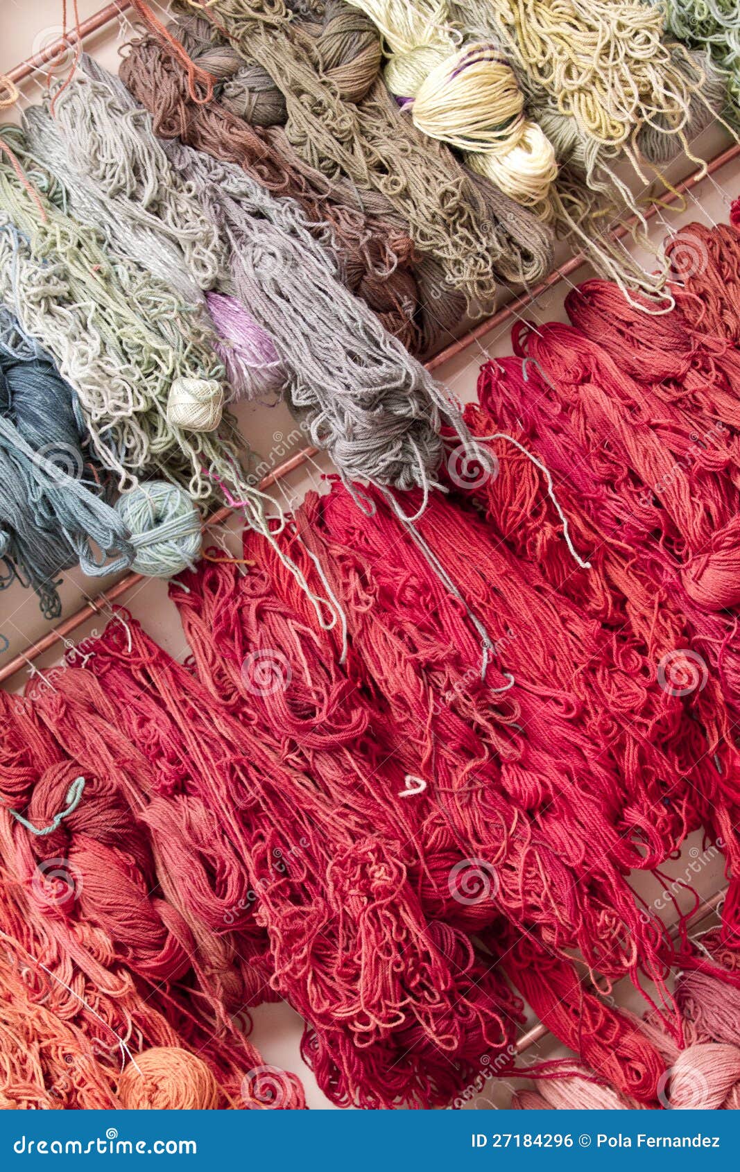 Woolen yarn stock photo. Image of natural, green, fabric 27184296