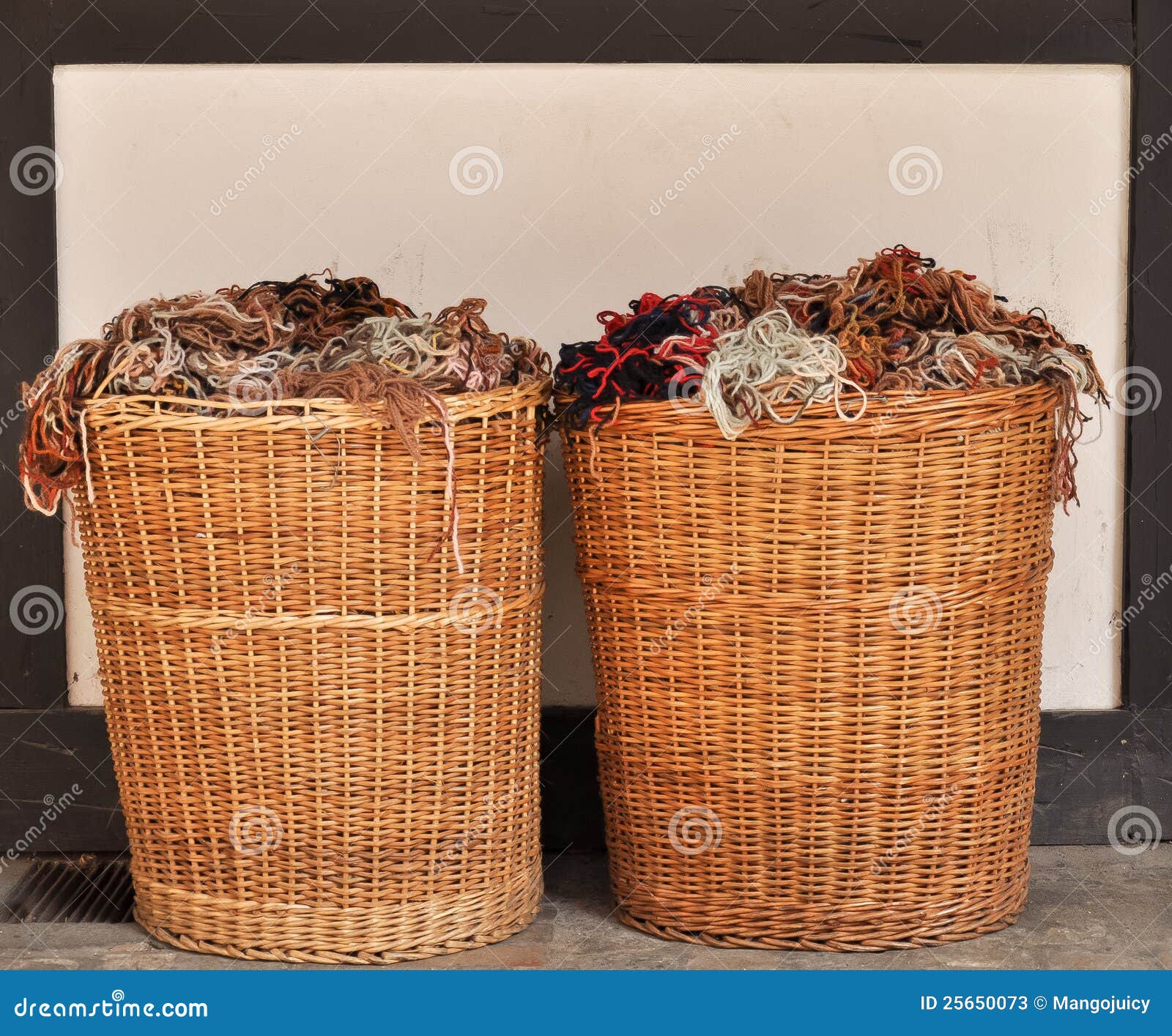 Woollen yarn baskets stock image. Image of craft, furniture 25650073