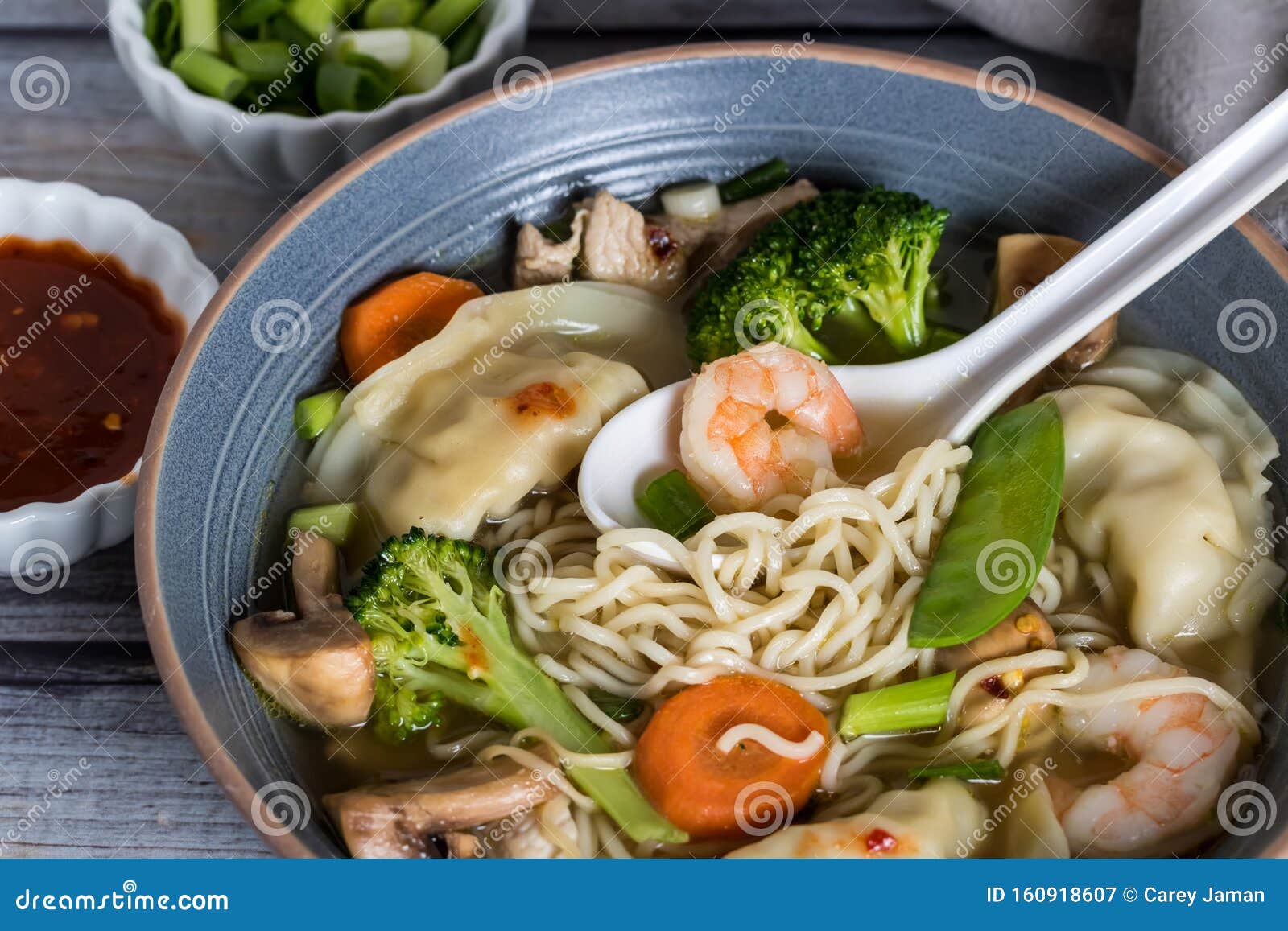 Wor Wonton Soup Stock Image Image Of Background Green Wor Wonton Soup Stock Image Image Of Background Green