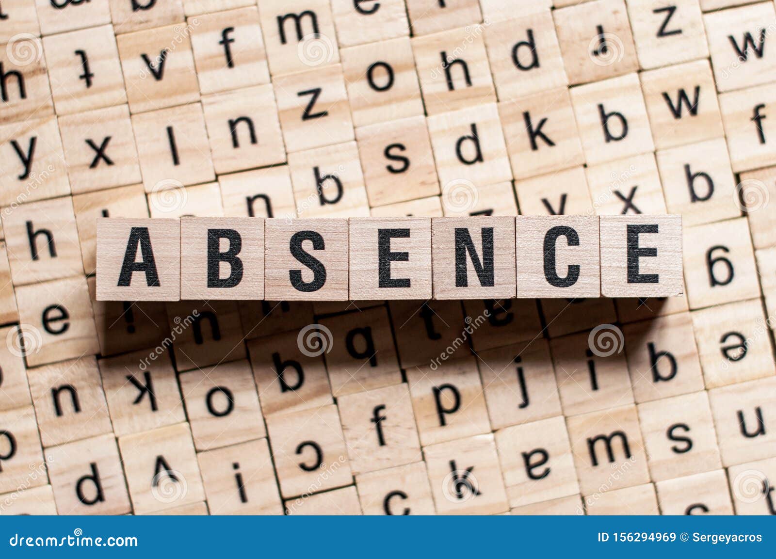 the word of absence on building blocks concept
