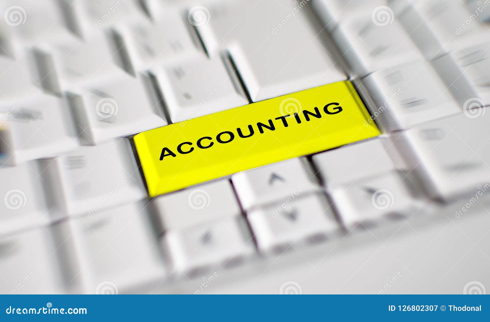 Word Accounting on Computer Keyboard Key Stock Image Image of