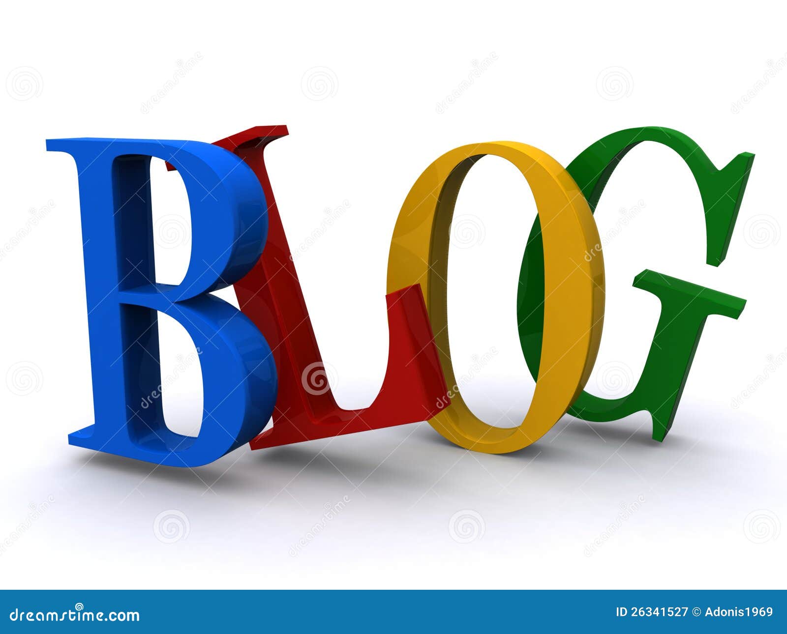 the word blog in 3d