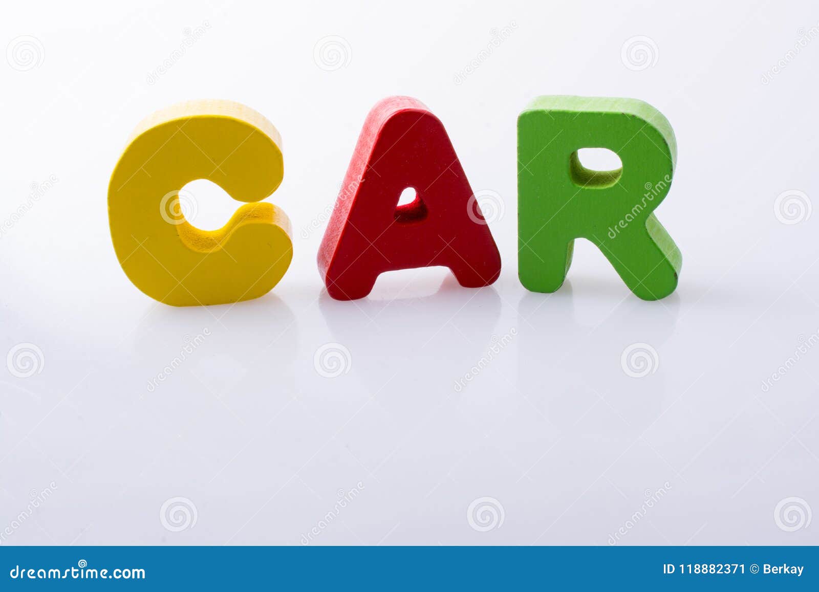 The Word CAR Written with Colorful Letter Stock Image - Image of auto