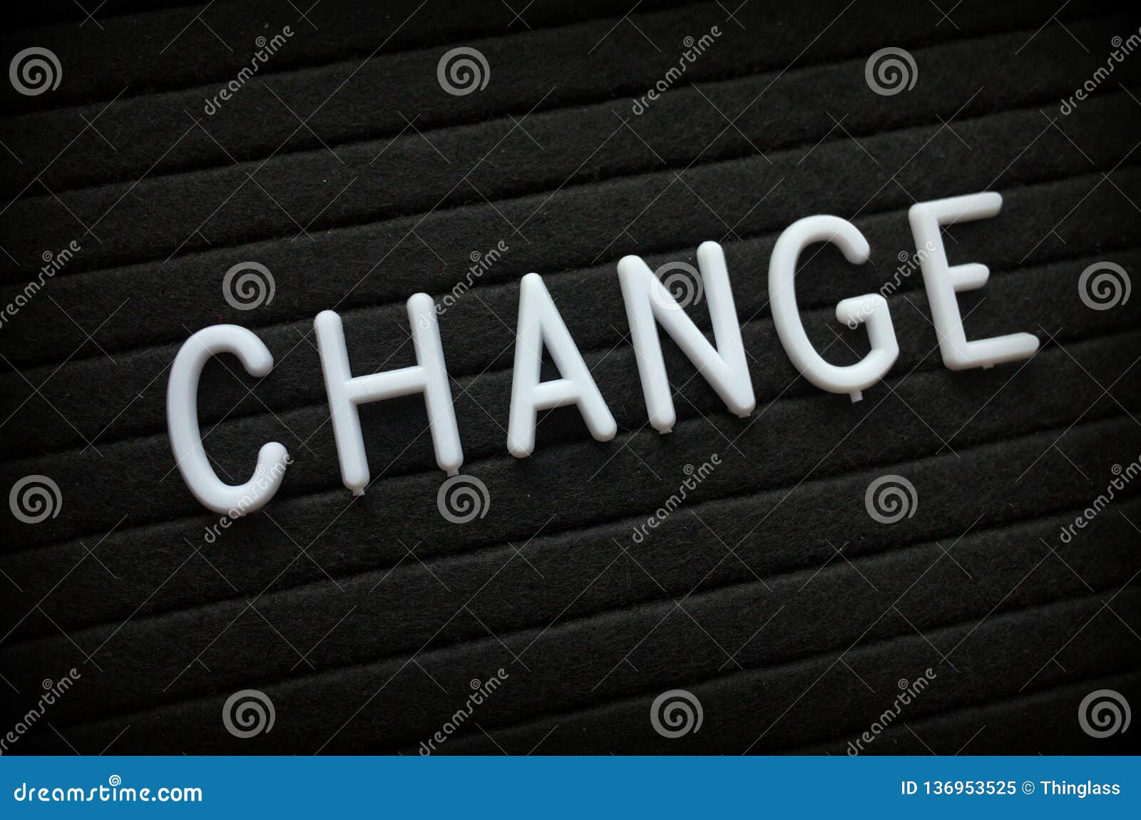 The Word Change on a Letter Board Stock Image  Image of bulletin