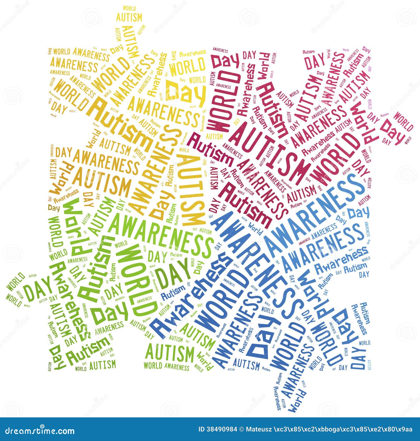 word cloud autism awareness related