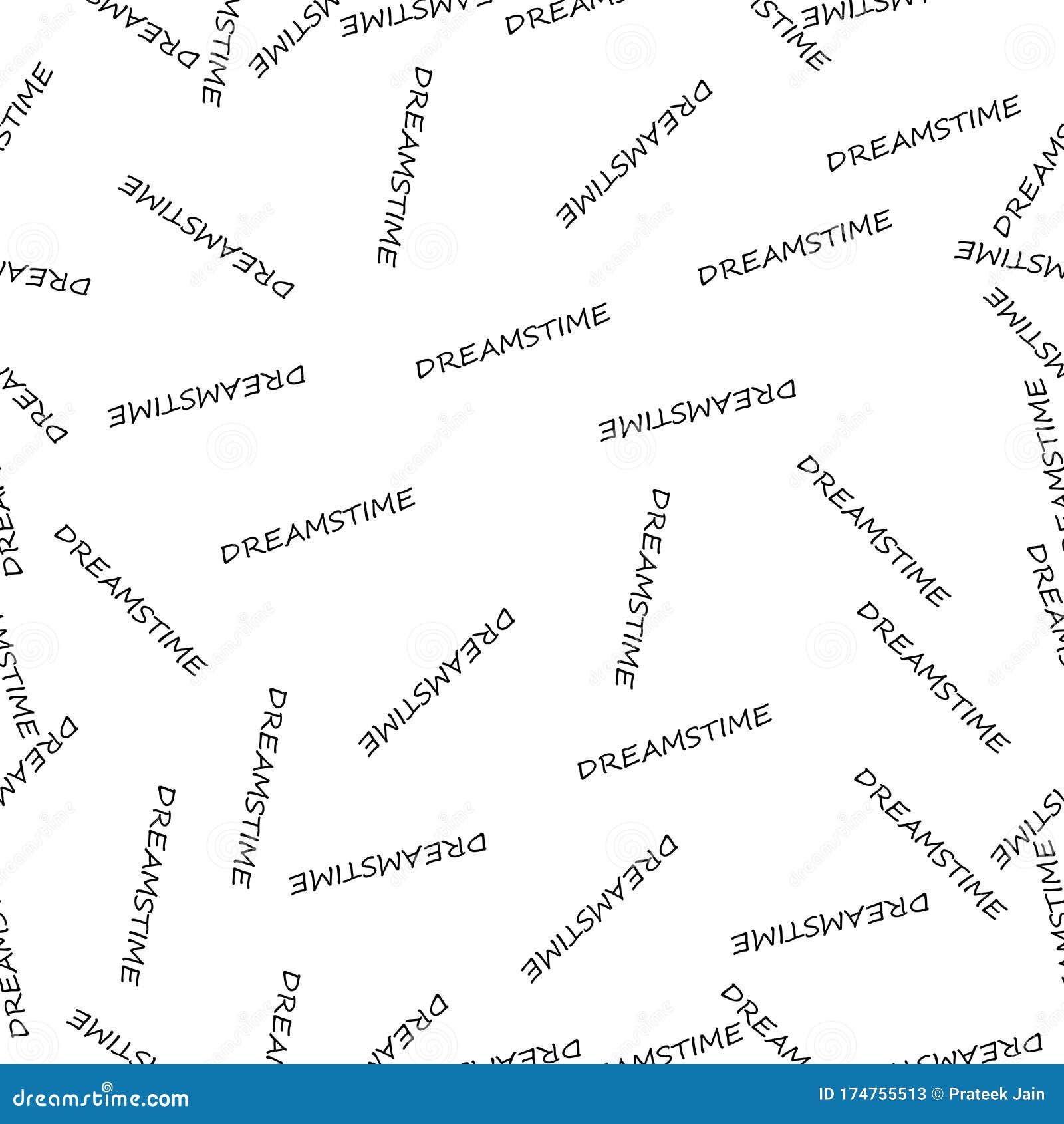 Text Seamless Pattern with Words.Seamless Vector Black on White Letters