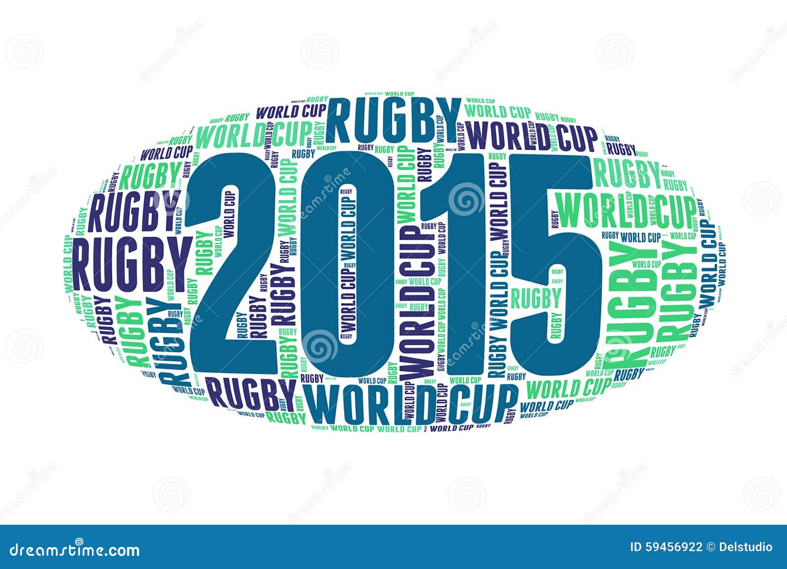 Word Cloud in the Shape of a Rugby Ball Editorial Photography