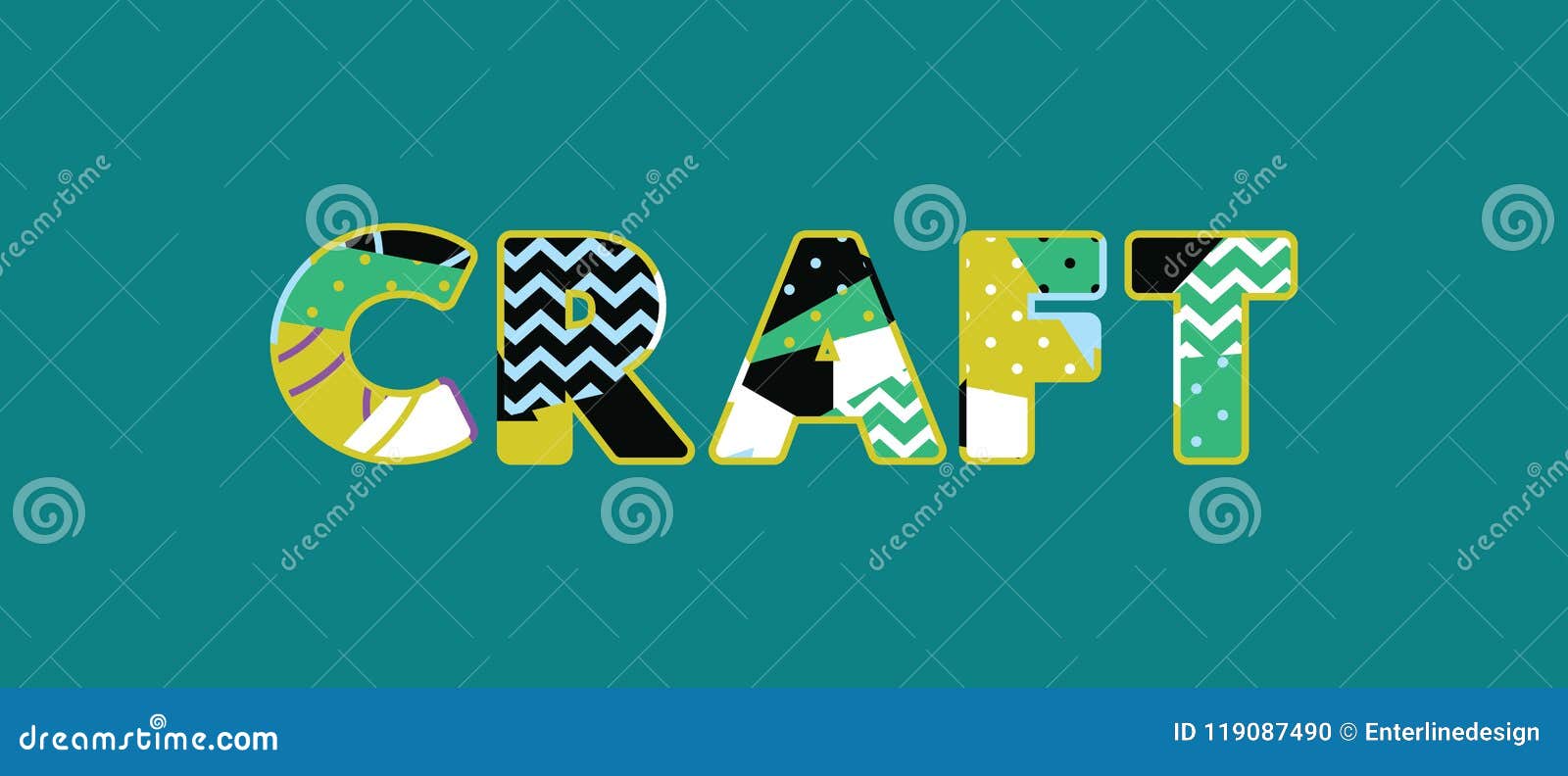 Craft Concept Word Art Illustration Stock Vector - Illustration of