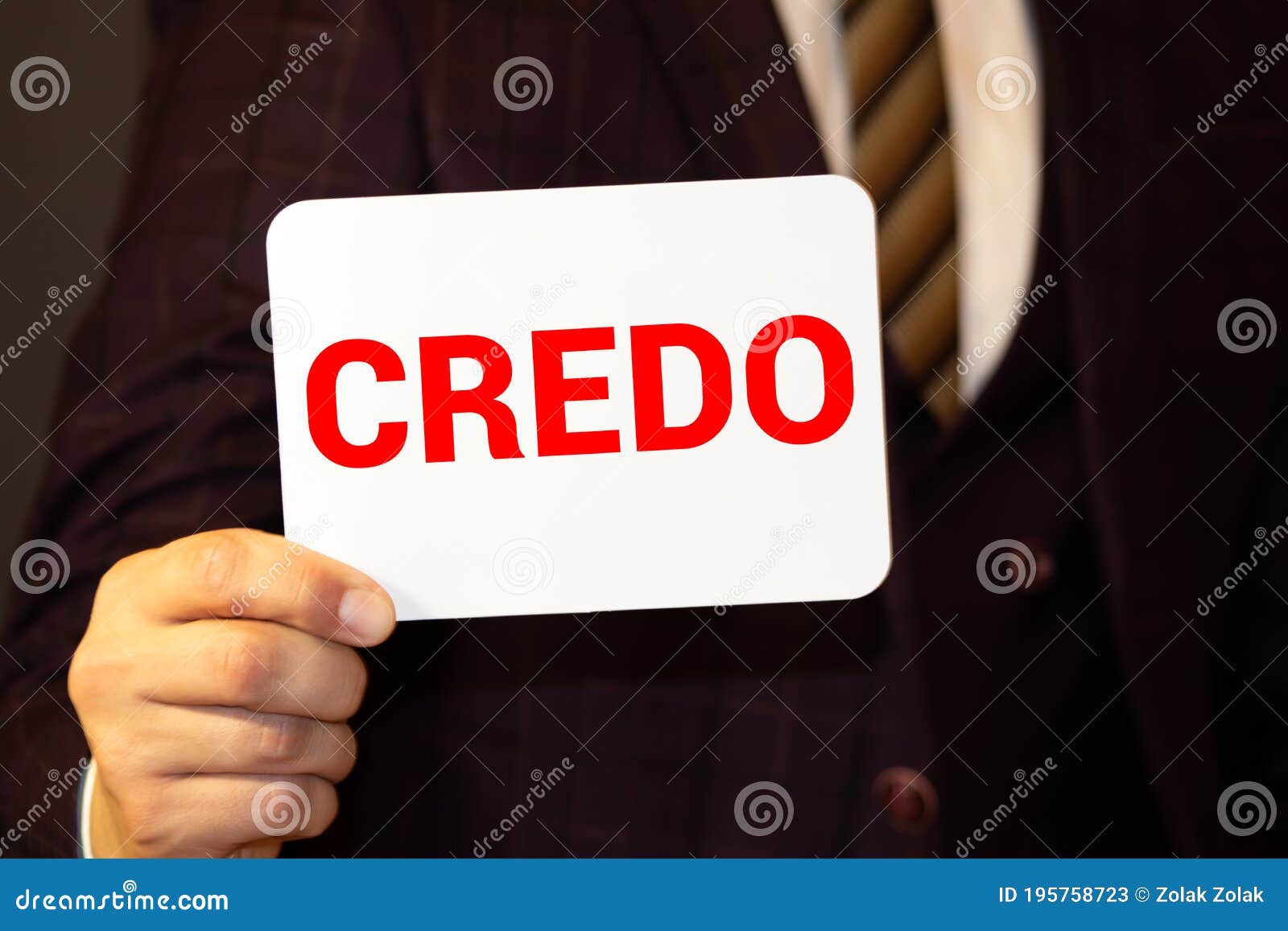 word credo printed on white paper macro