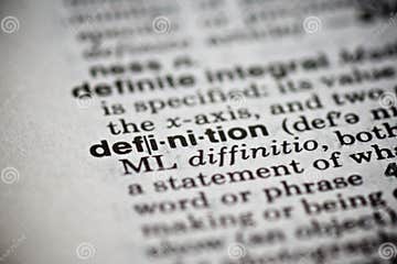 Word Definition in the Dictionary Stock Image - Image of black, macro ...