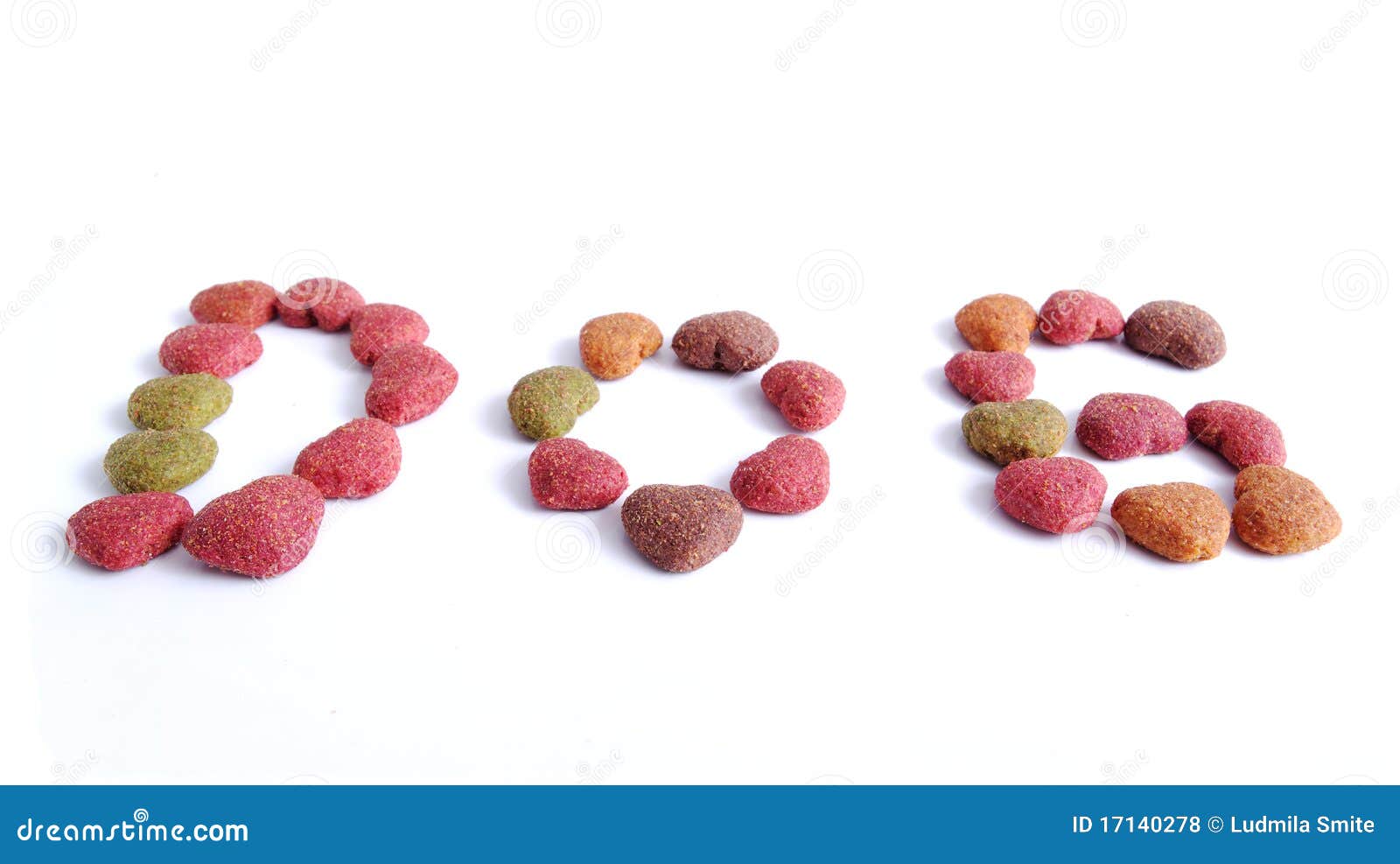 Word DOG from pet`s food. stock photo. Image of canine 17140278