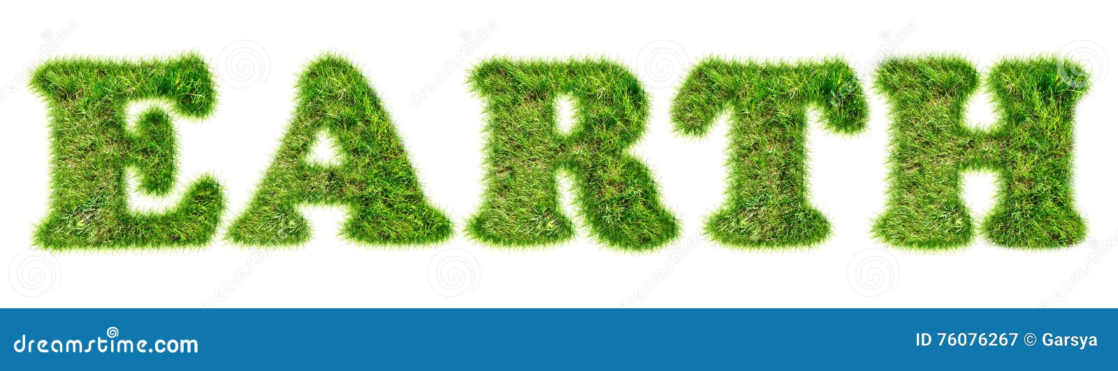 Word Earth Written with Green Grass Stock Image Image of global