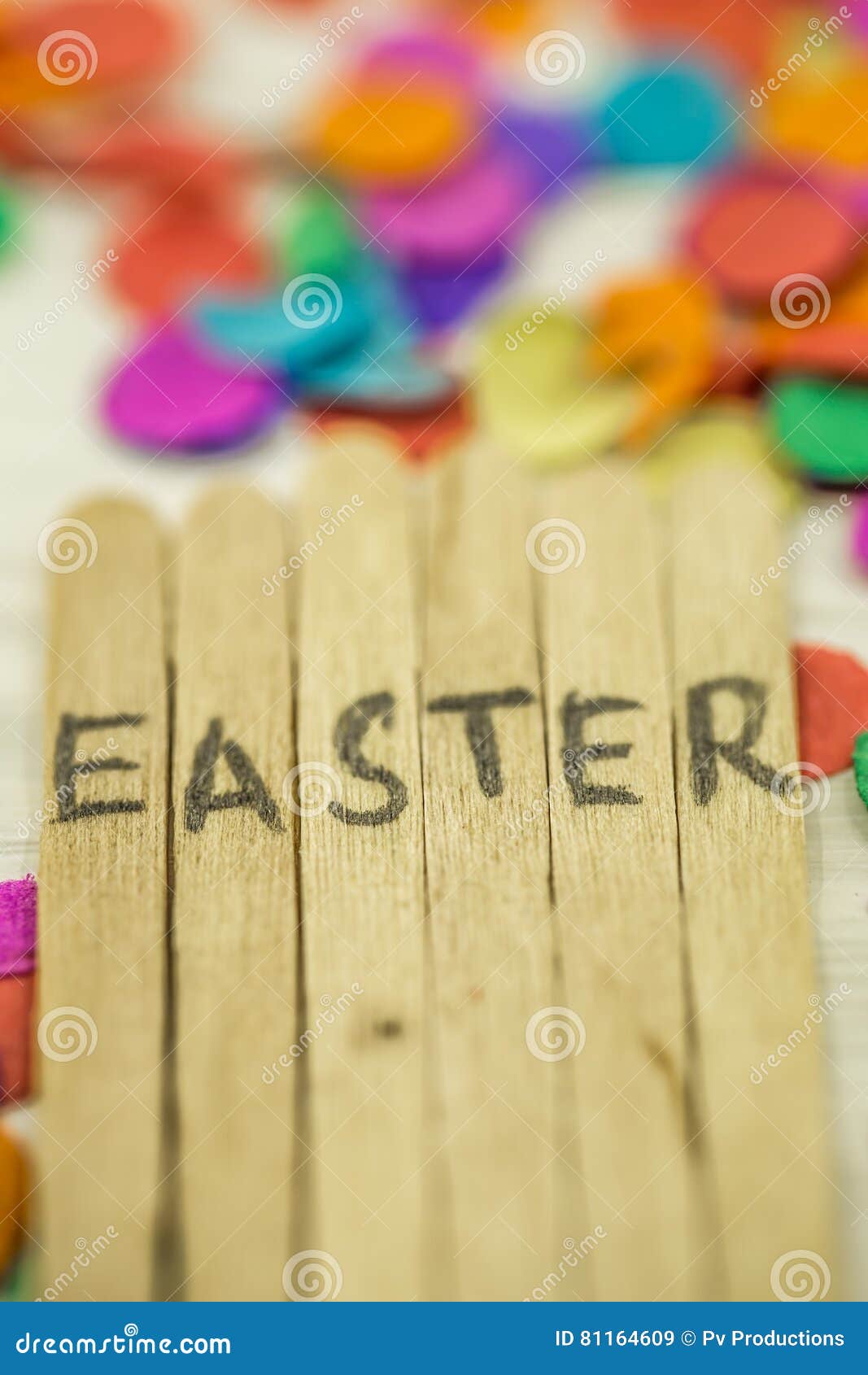The Word Easter in the Conceptual Block Stock Image Image of