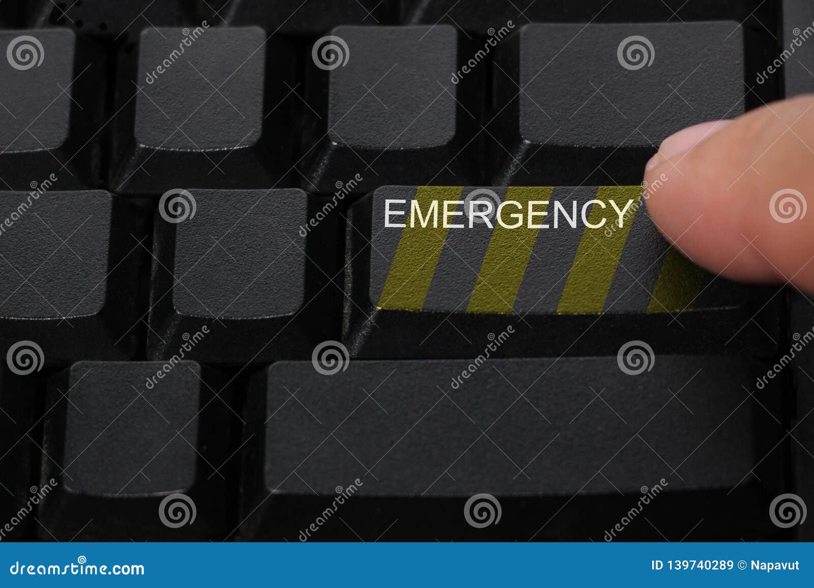 Emergency Button on a Computer Keyboard Stock Image Image of