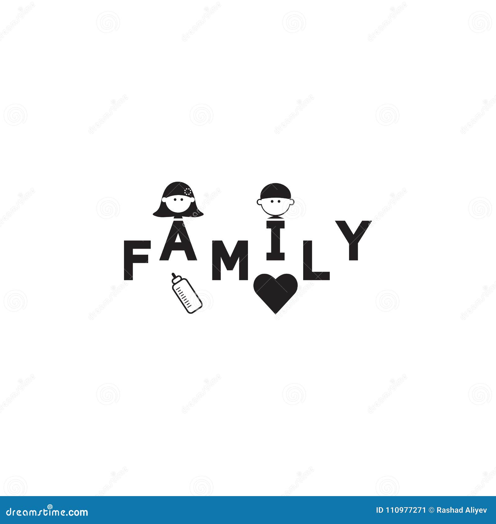 word family icon illustration of family values icon premium family word design
