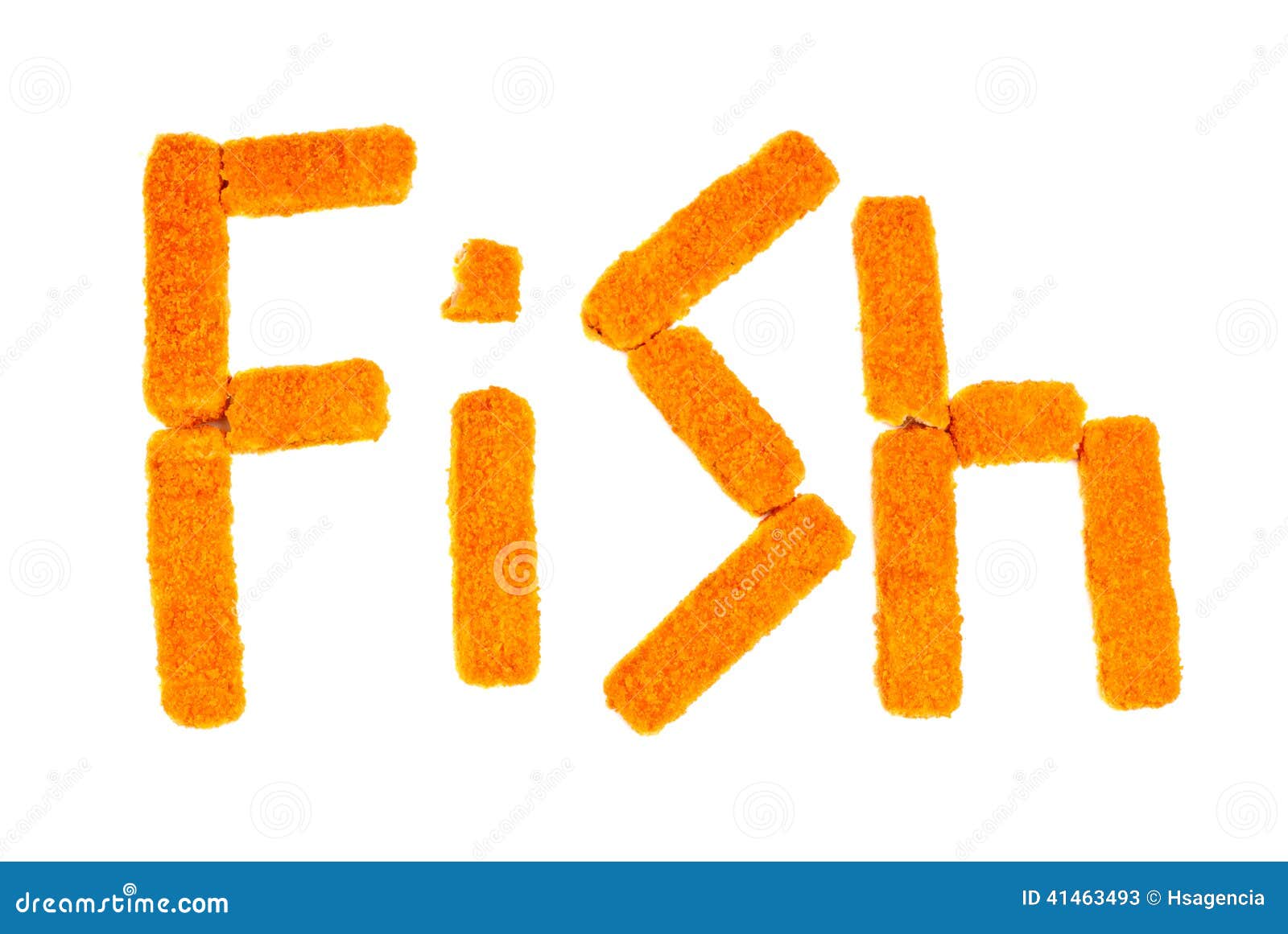 Word Fish Crafted from Fish Sticks Stock Image Image of haddock