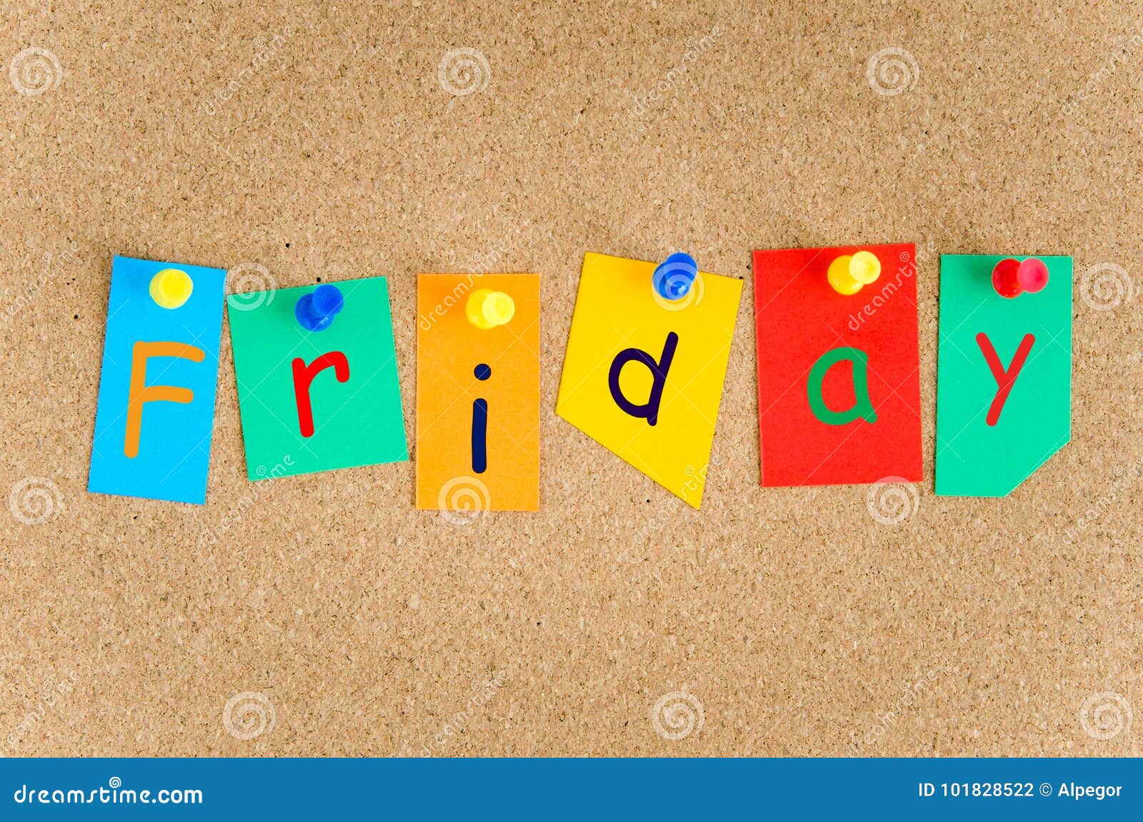 Finally Friday, Conceptual Notice Board Stock Photo - Image of office ...