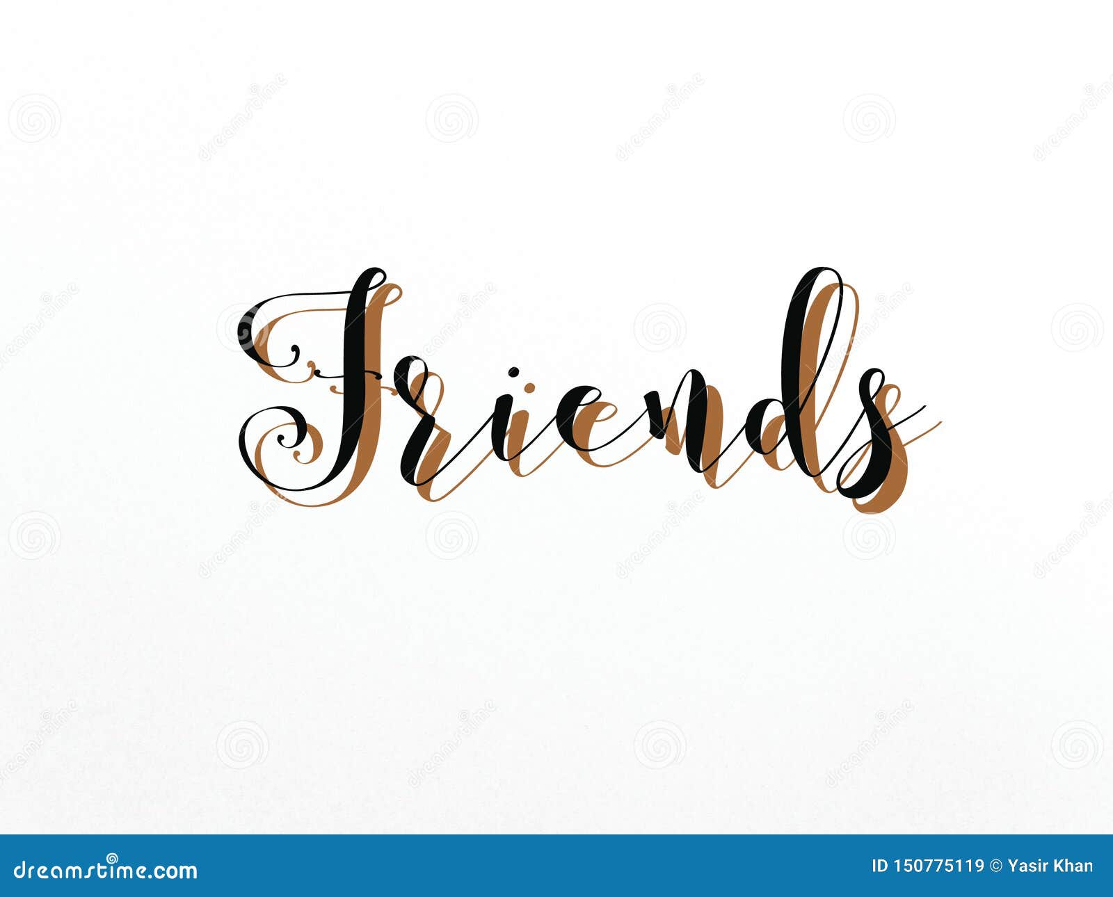 The Word Friends in Brown and Black Color on the White Background Stock  Illustration - Illustration of white, color: 150775119