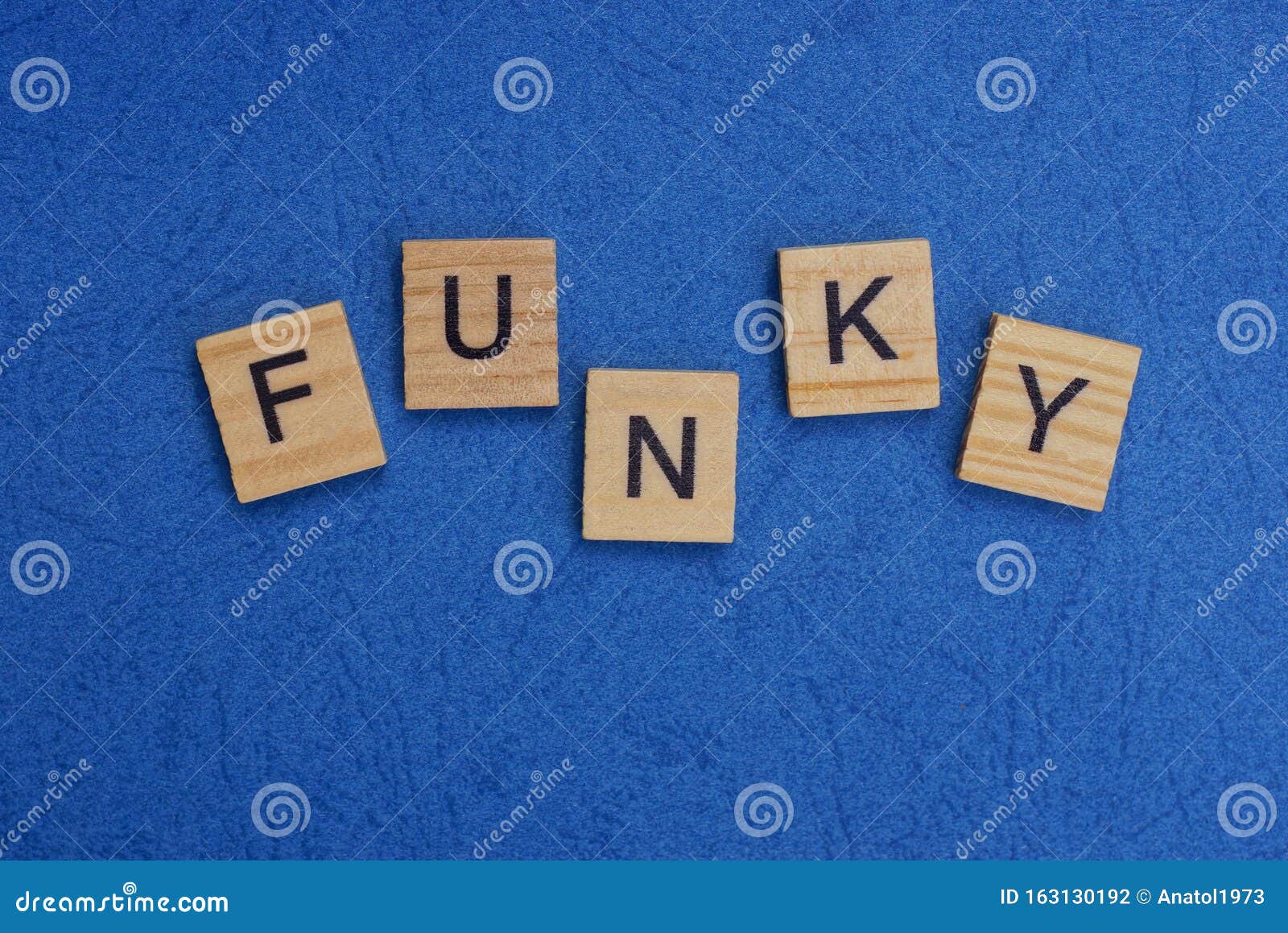 Word Funky Made of Wooden Letters Stock Photo Image of design, letter