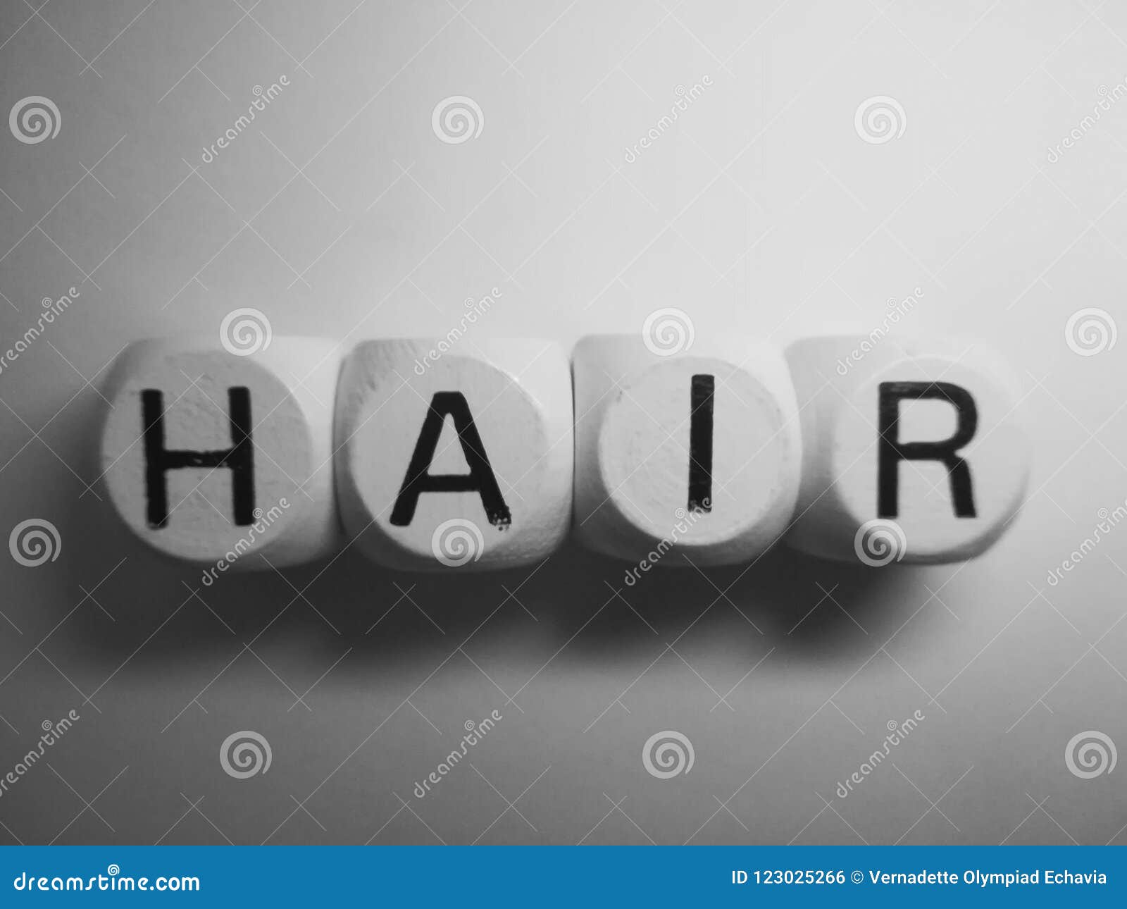 Word hair spelled on dice stock photo. Image of fingers 123025266