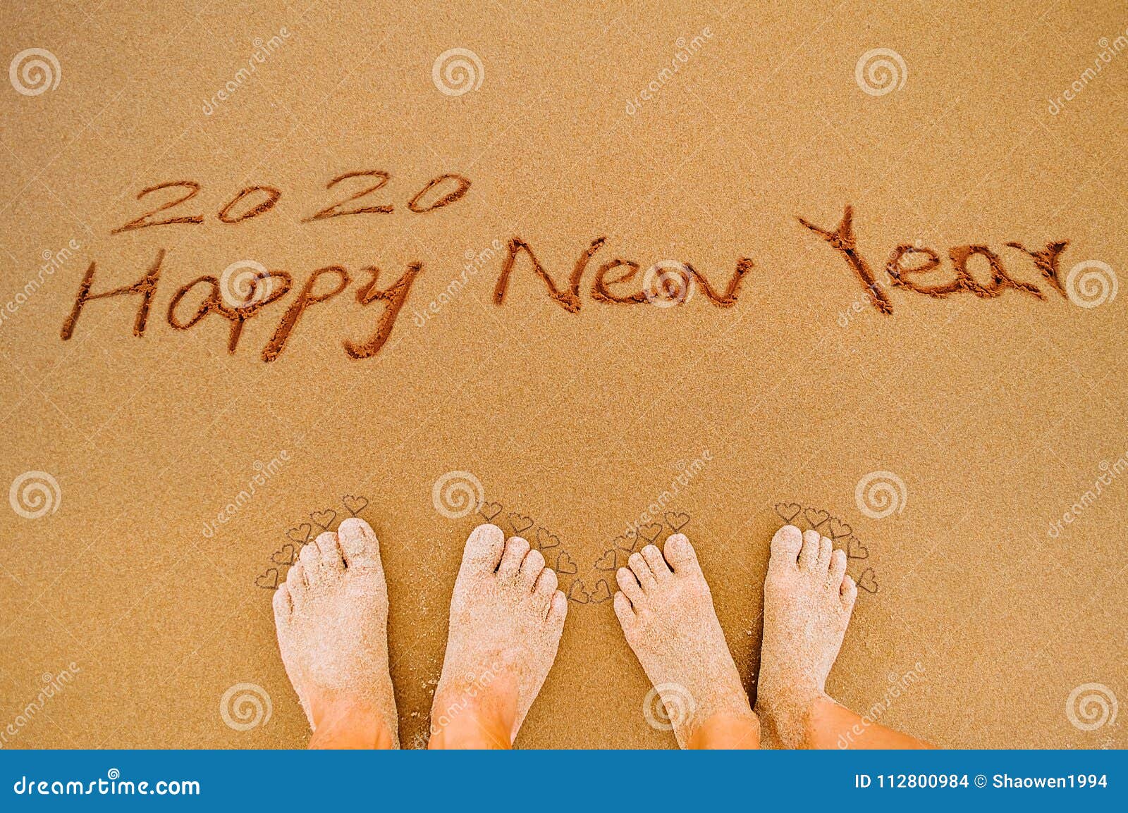 2020 Happy New Year and Love Heart Stock Photo - Image of fiesta ...