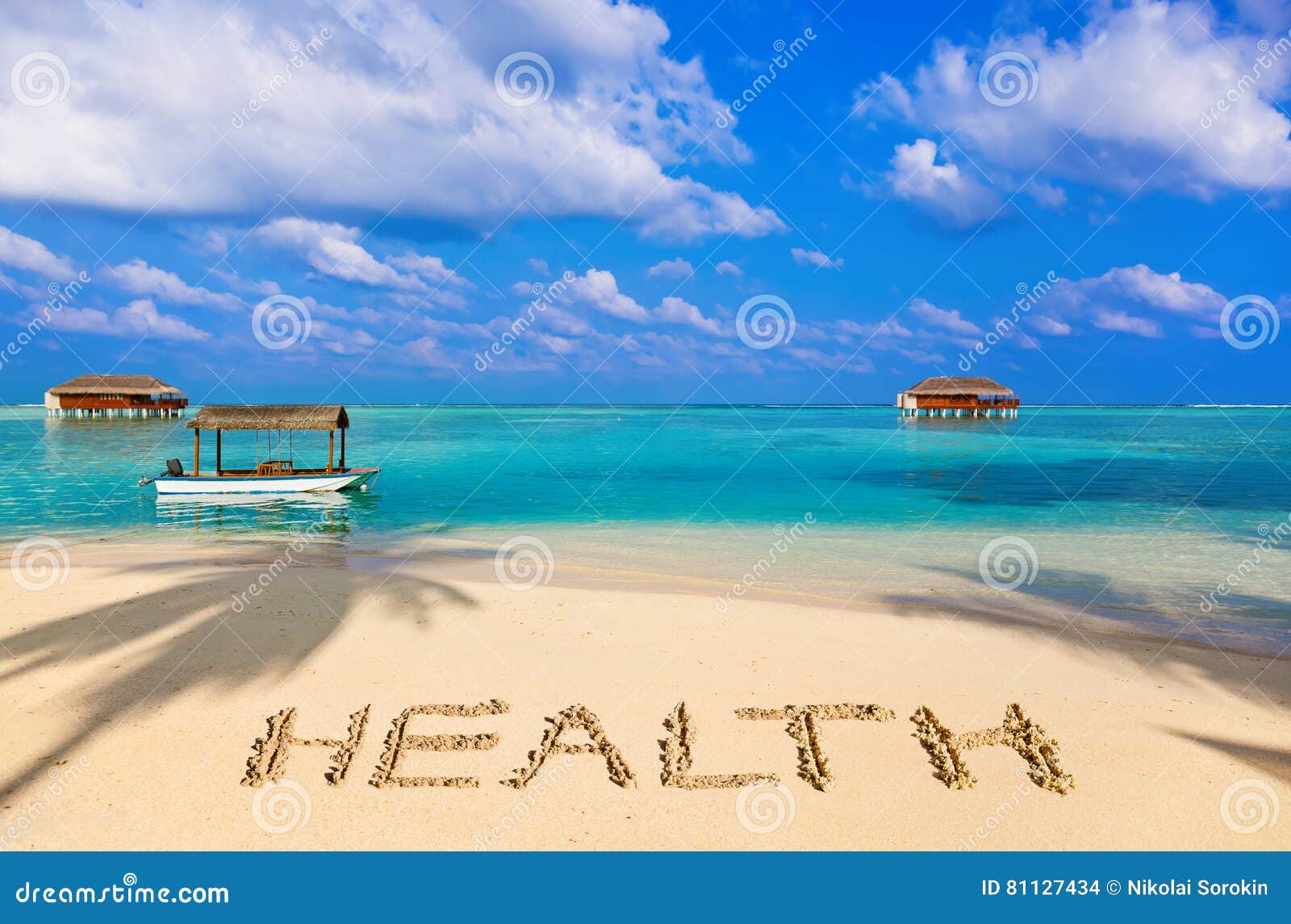 Word Health on beach stock photo. Image of nature, medicine 81127434