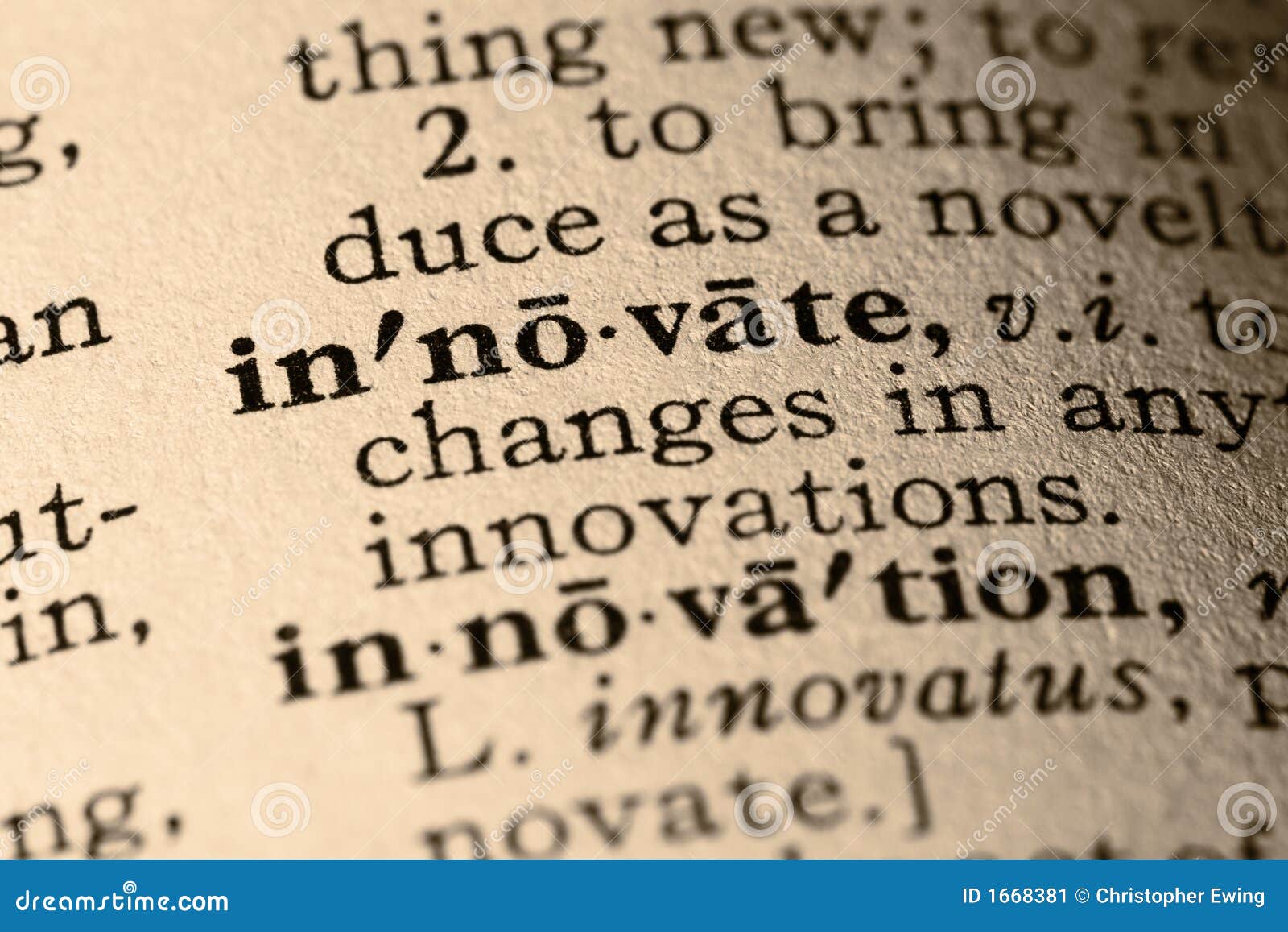 the word innovate