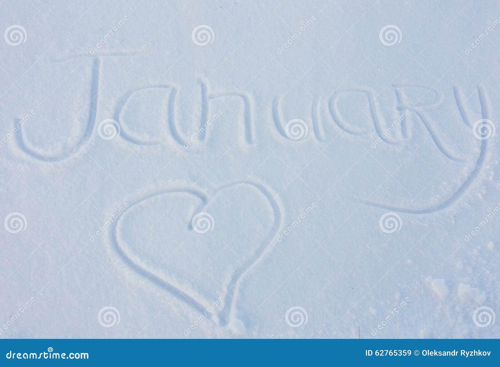 The Word January Written On Snow Background Stock Image Image