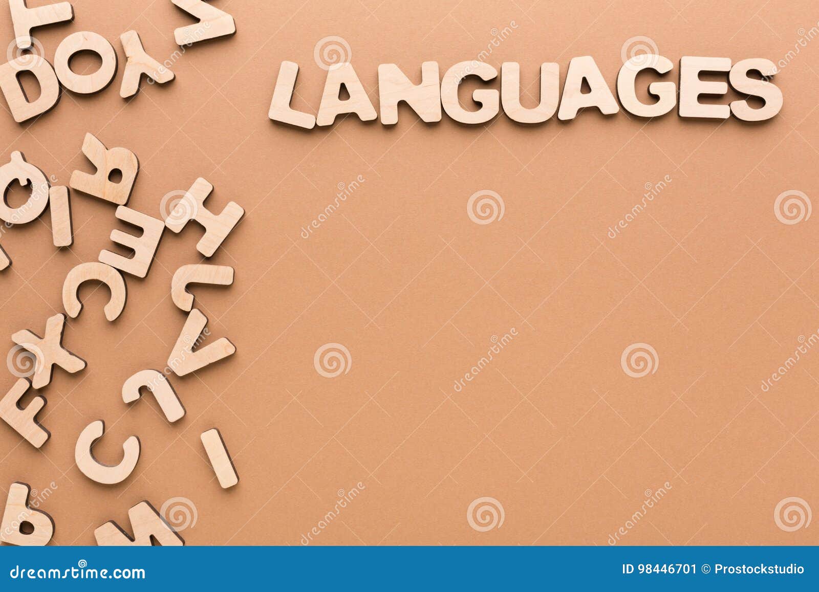 Word Languages with Pile of English Letters Stock Image Image of