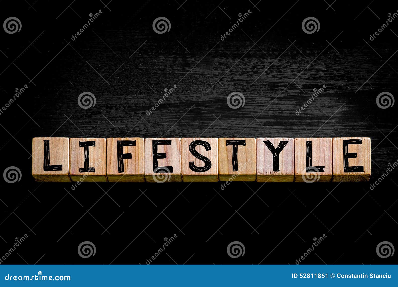 Word LIFESTYLE Isolated on Black Background Stock Image - Image of ...