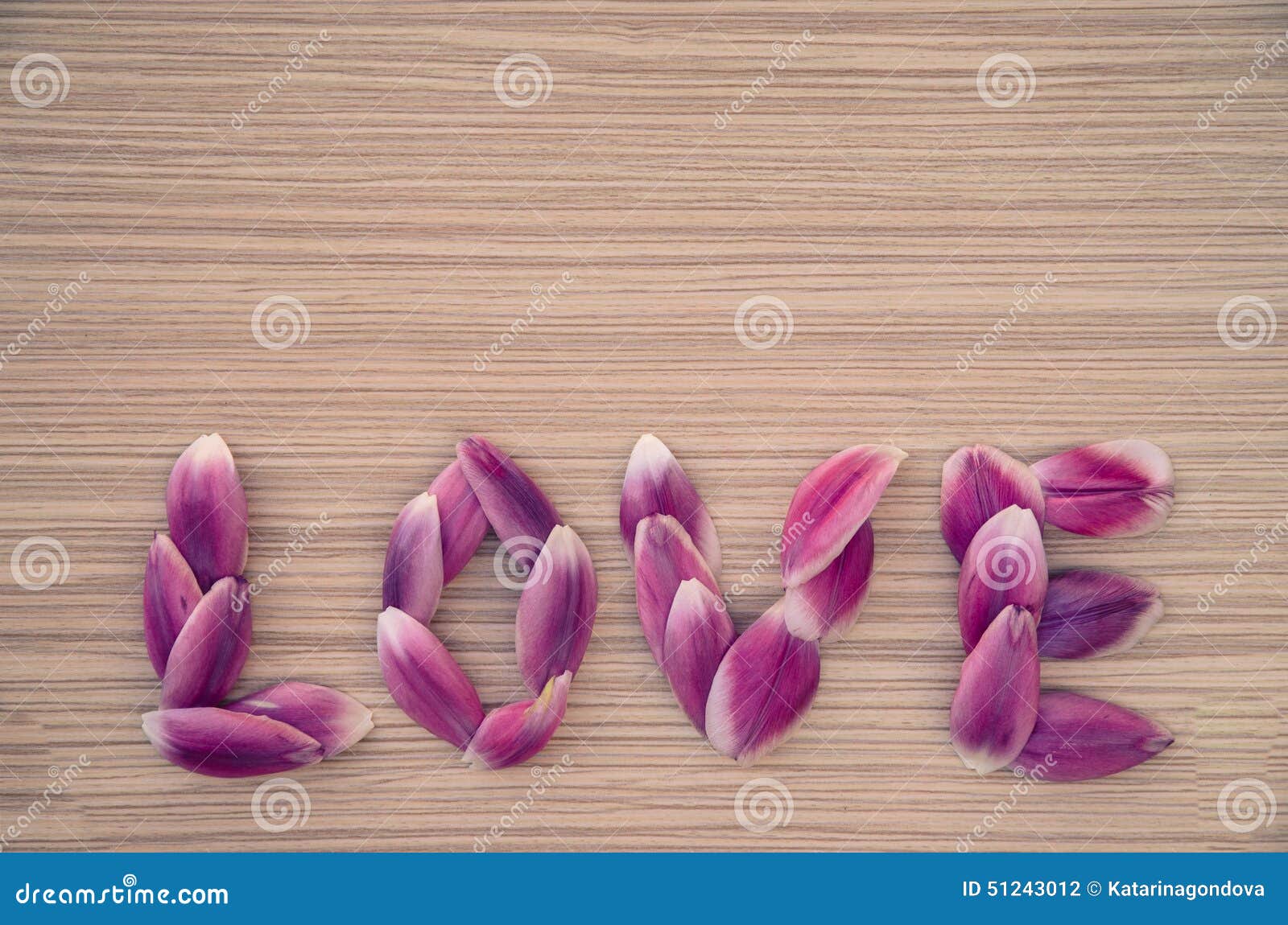 Word LOVE from Flower Petals Stock Photo Image of floral, plant 51243012