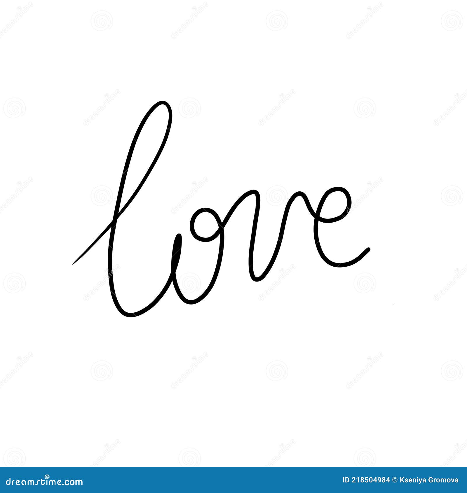 The Word is Love. Lettering, Font. Love. Linear Image Stock ...