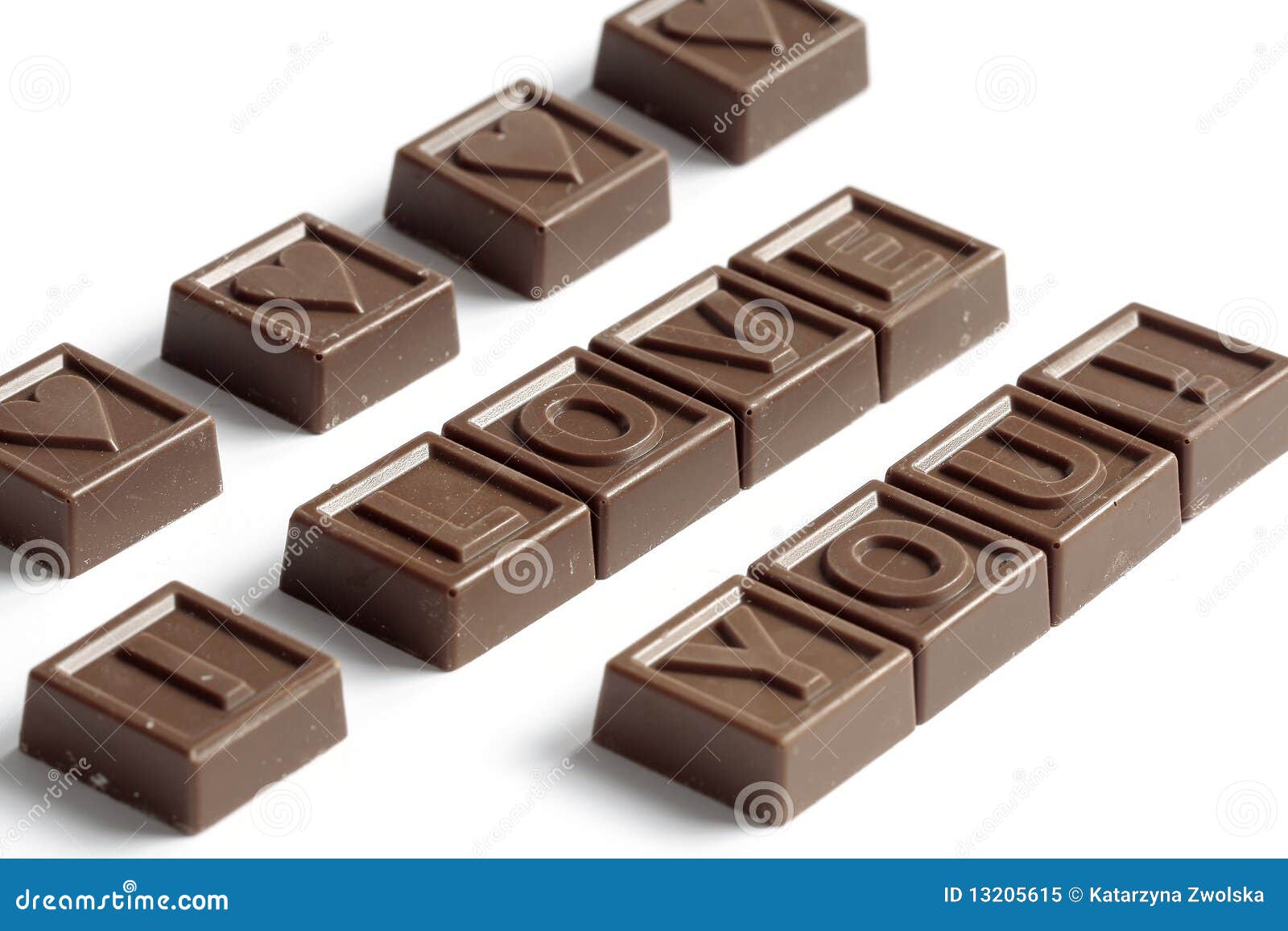 Word Love Made of Chocolates Stock Image Image of single, valentines