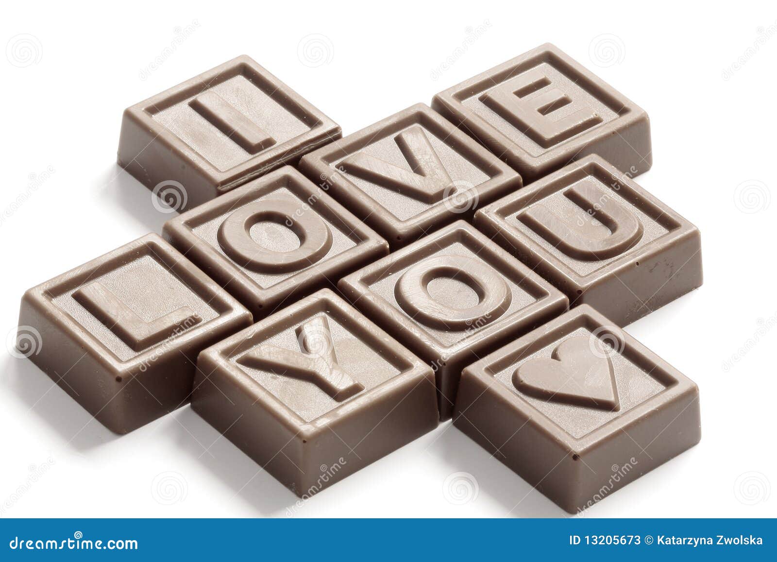Word Love Made of Chocolates Stock Image Image of heart, chocolate