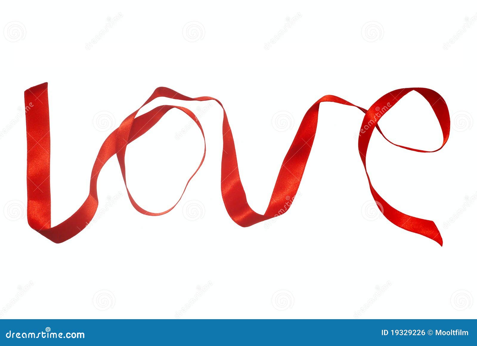 Word Love Made of Red Ribbon Stock Photo Image of white, valentine