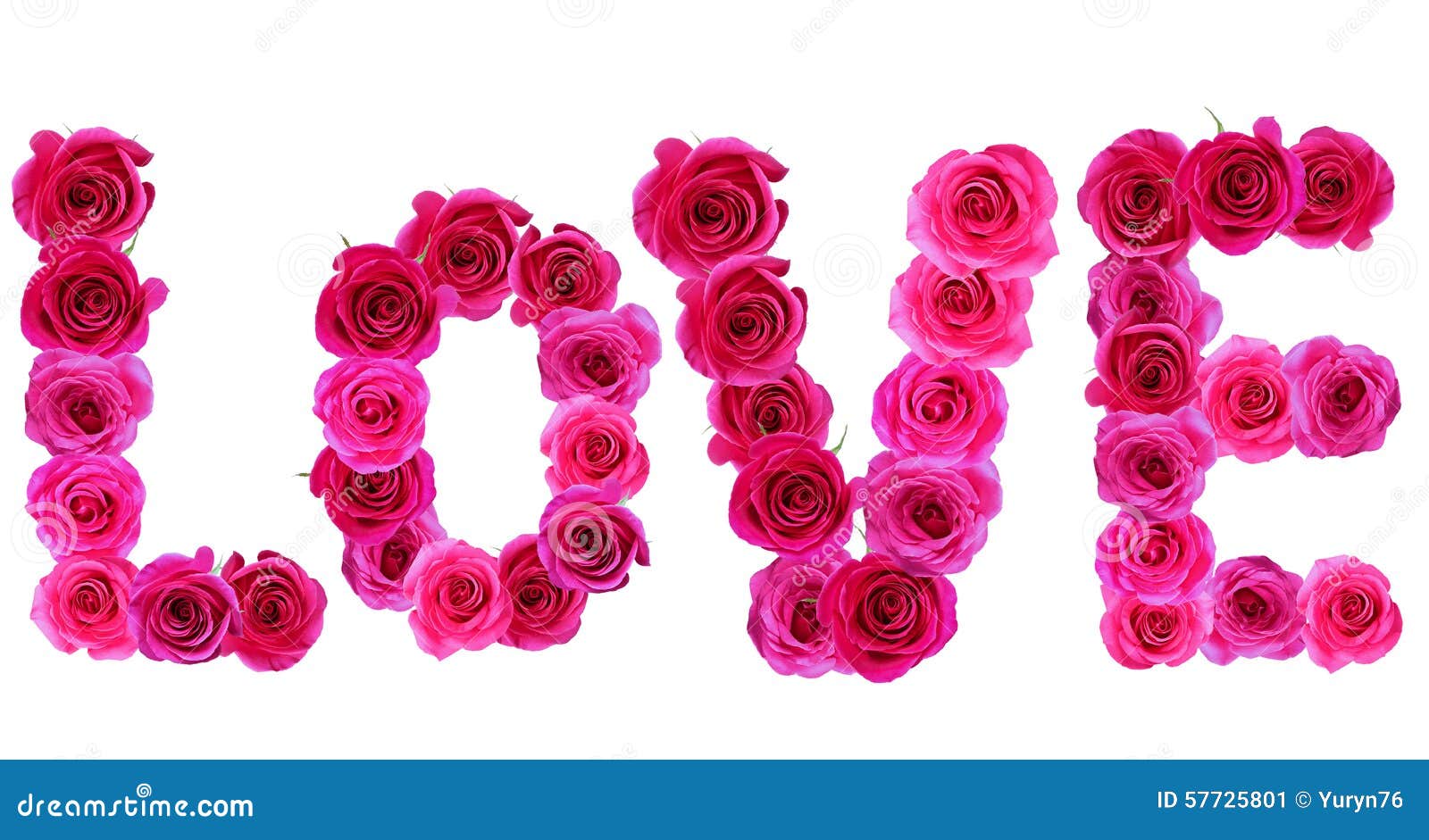 Word love with roses stock image. Image of message, shape - 57725801