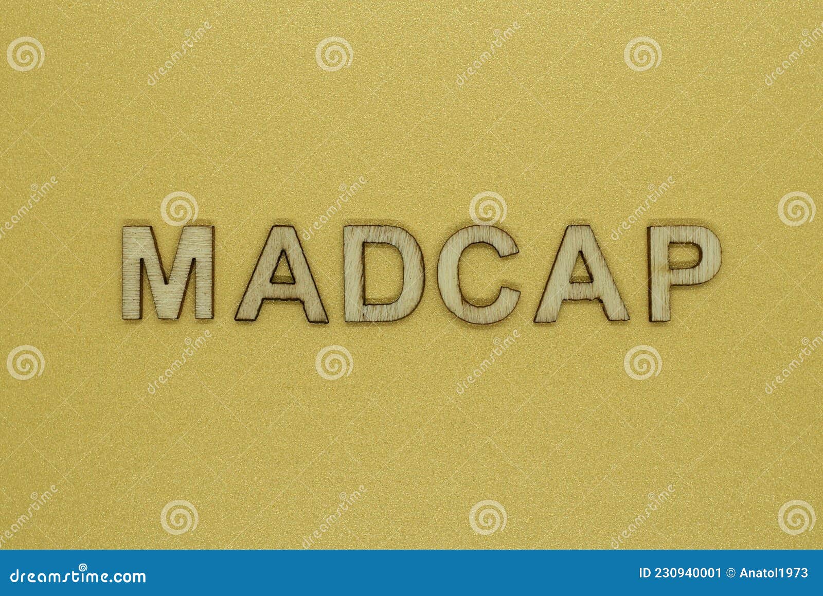 word madcap made from wooden letters