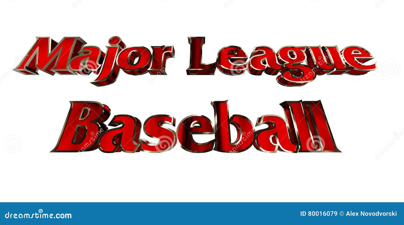 Word Major League Baseball Red Stock Illustration  Illustration of