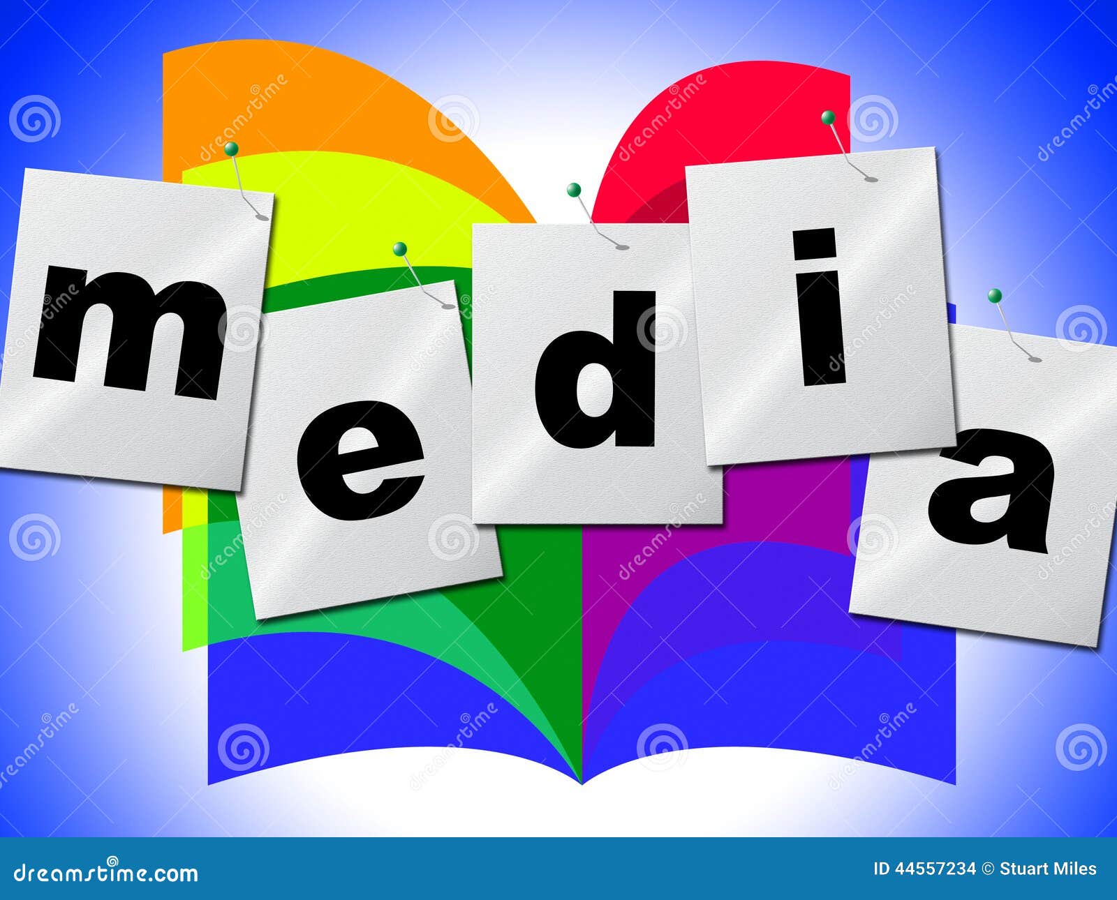 Word Media Shows Multimedia Newspaper and Tv Stock Illustration