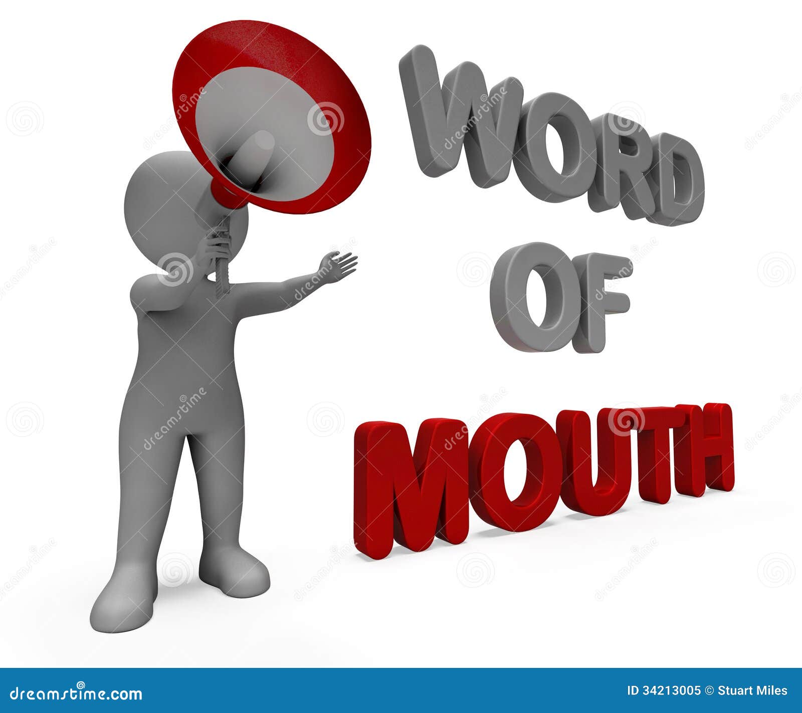 word of mouth character shows communication networking discussing or buzz