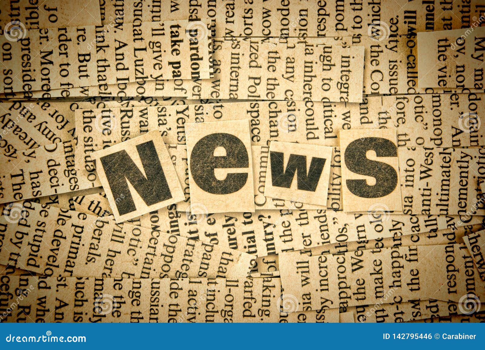 Collage cut from newspaper stock photo. Image of copy 142795446