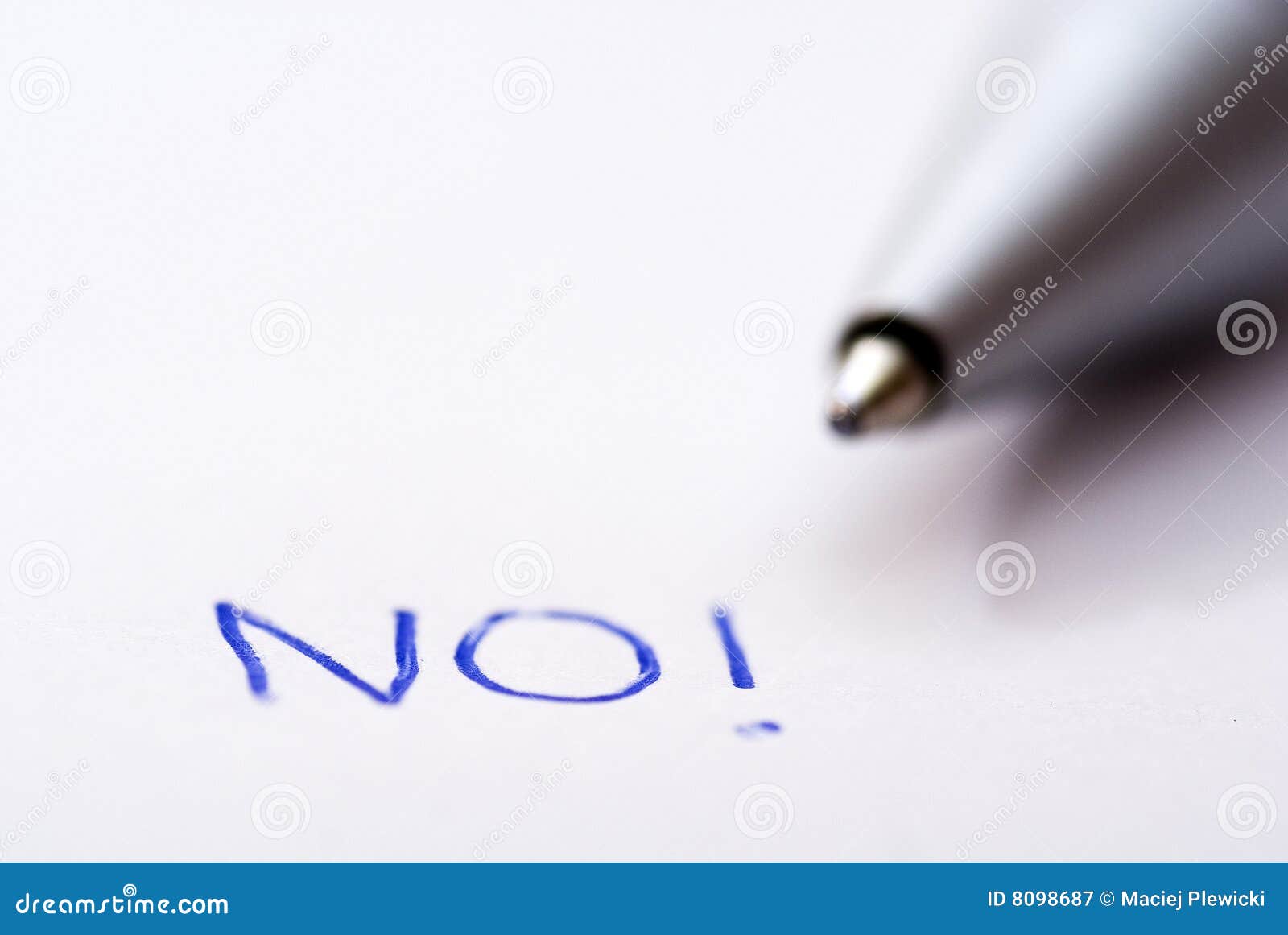 Word NO stock image. Image of business, calligraphy, closeup 8098687