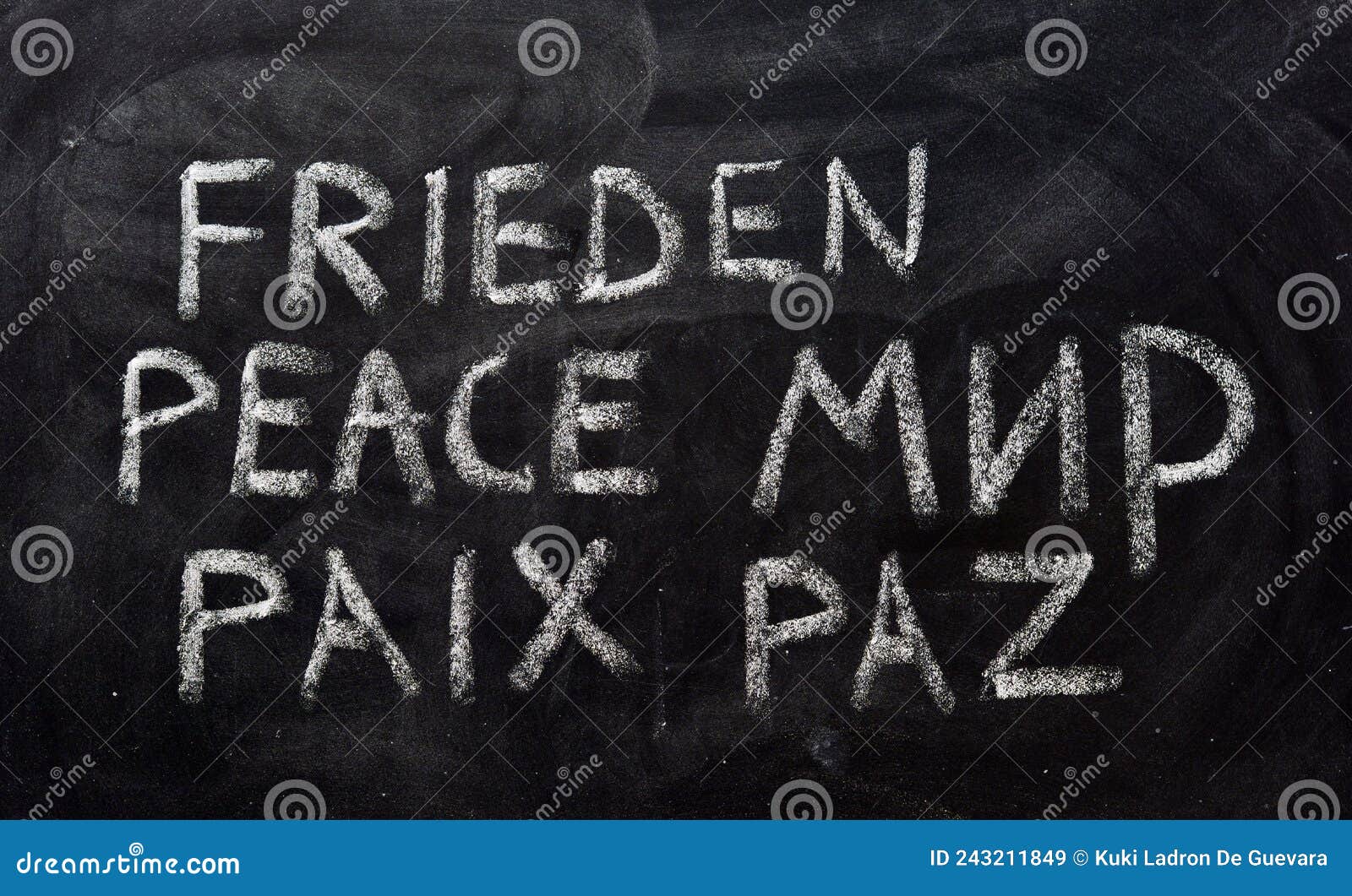 the word peace, written in several languages