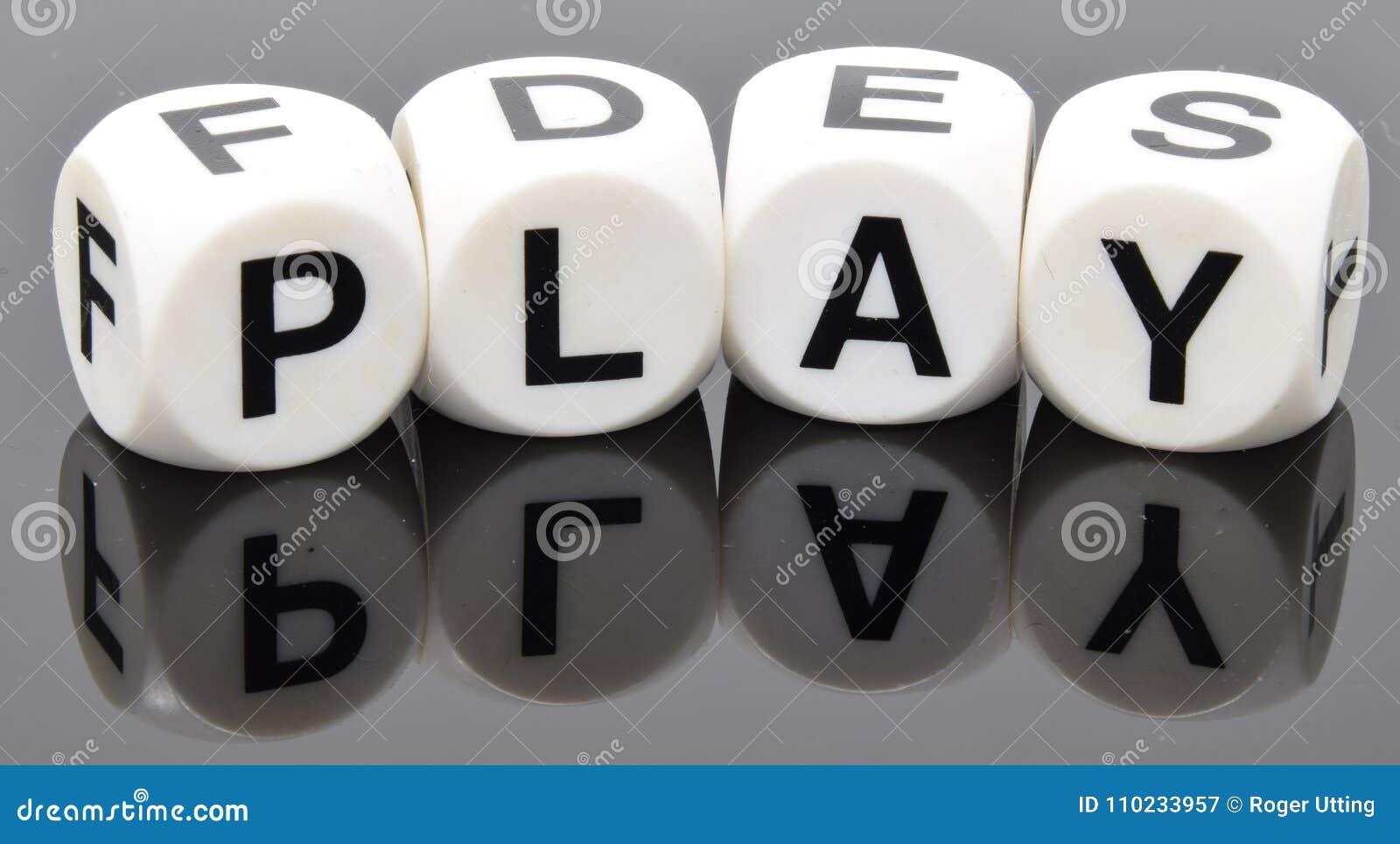PLAY in dice stock image. Image of cube, pips, word 110233957