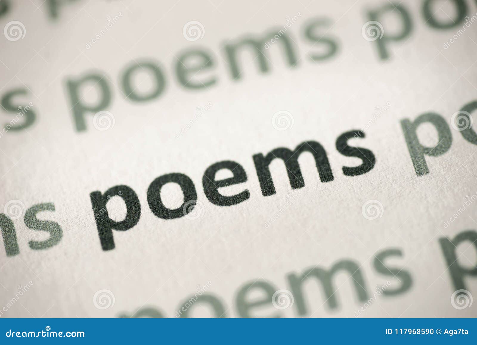 word poems printed on paper macro