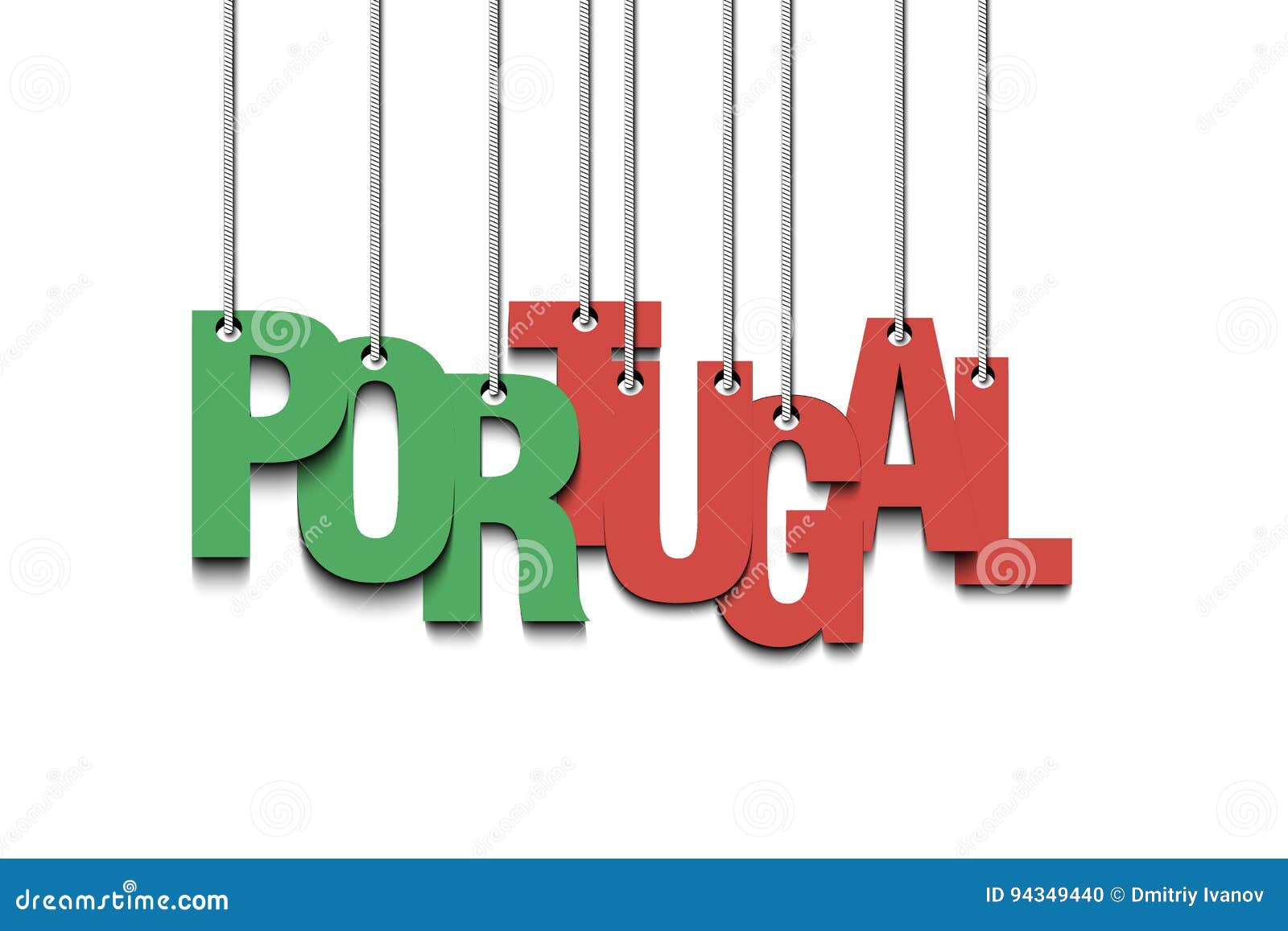 Word Portugal Hang Ropes Stock Illustrations 7 Word Portugal Hang