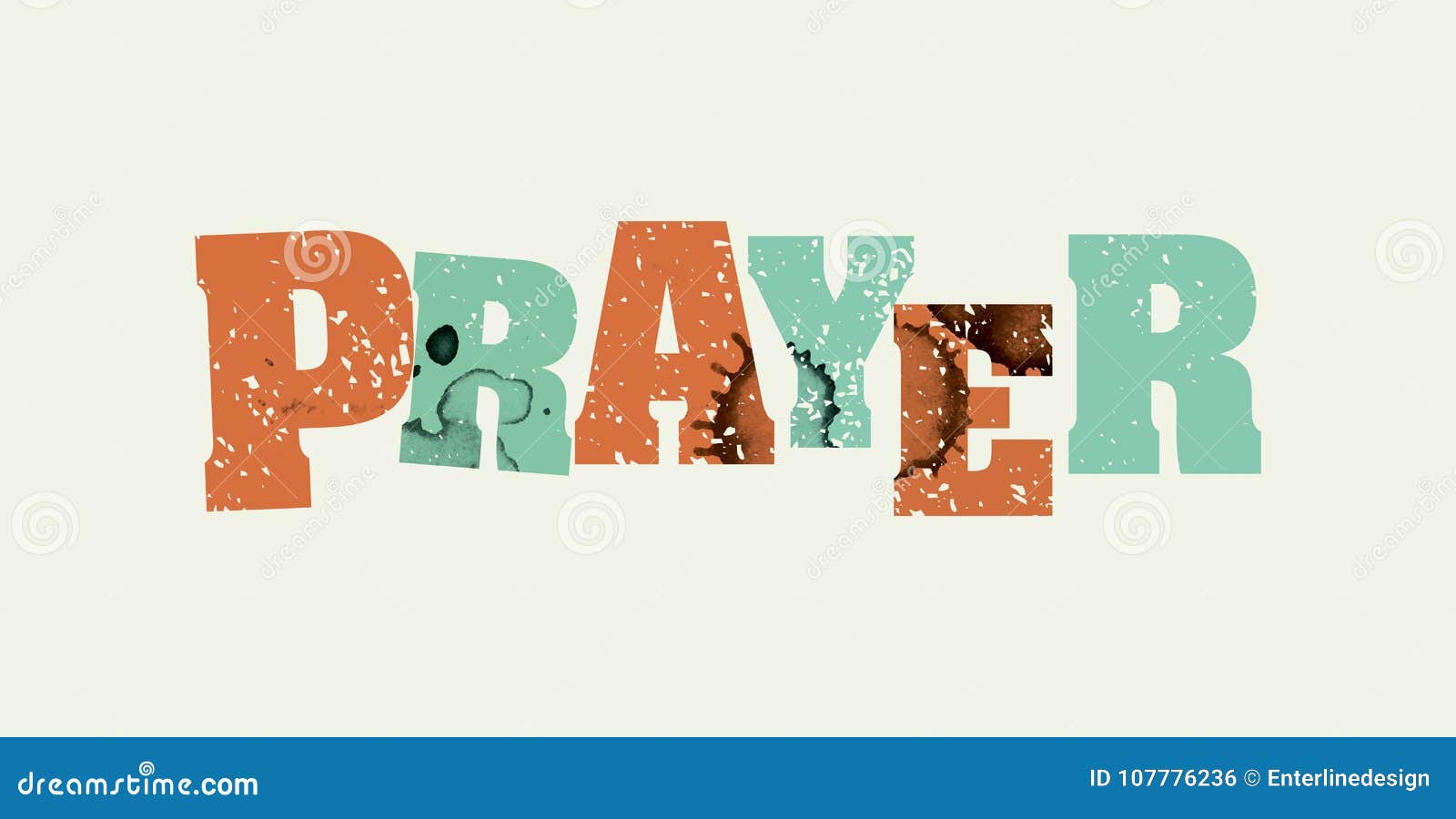 prayer concept stamped word art 