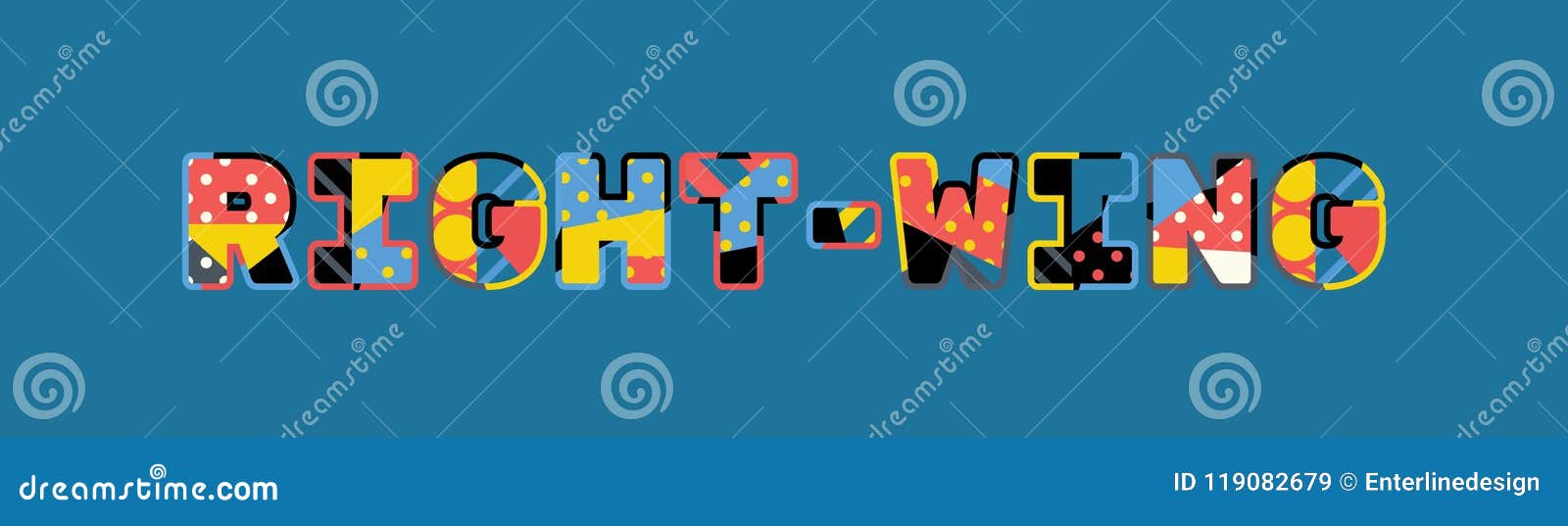 right-wing concept word art 