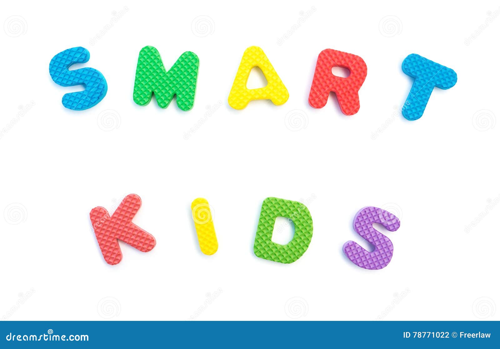 Word of Smart Kids Shaped by Alphabet Puzzles Stock Photo Image of blue, yellow 78771022